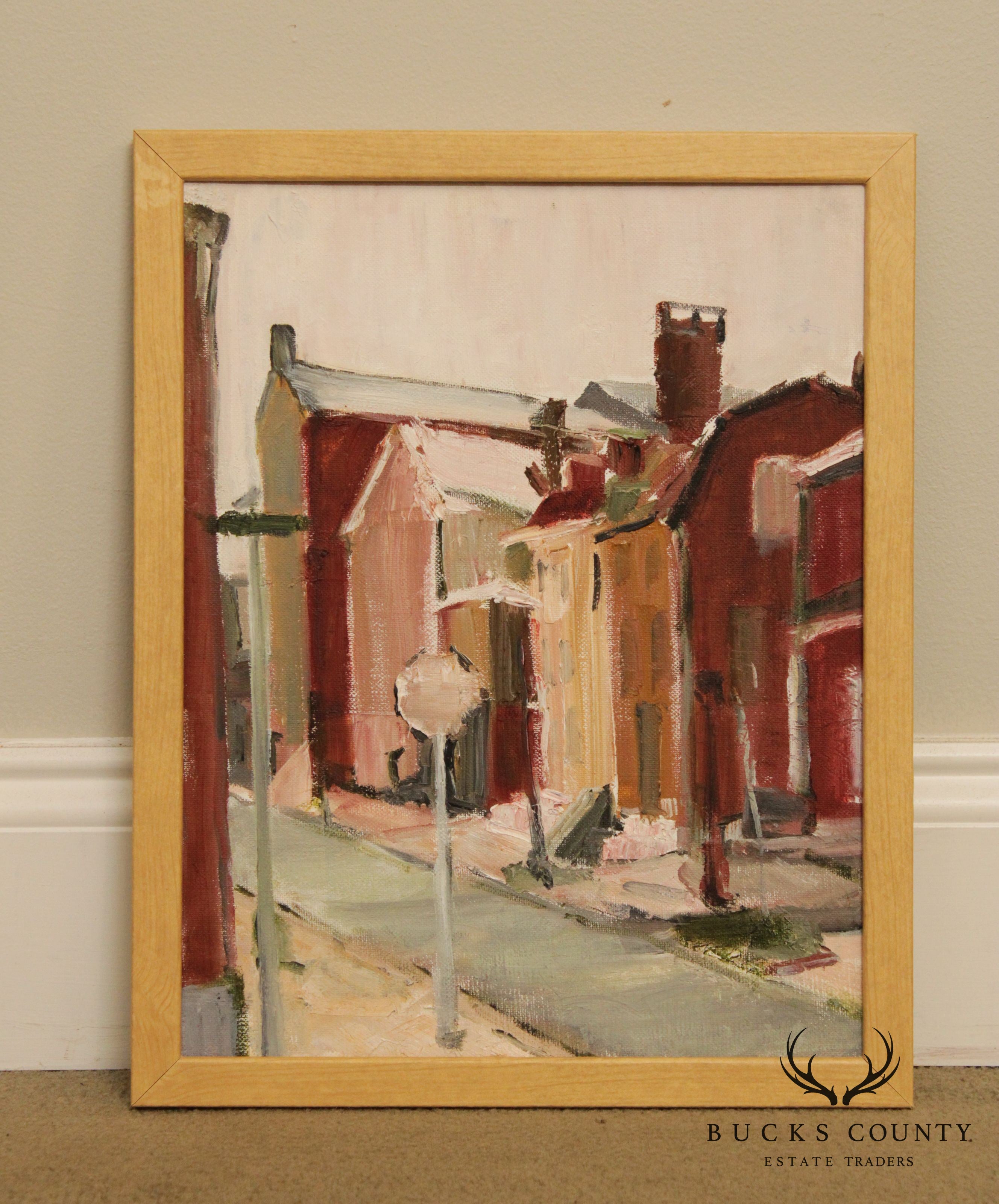 Christine Drake Original Oil Painting Street Scene