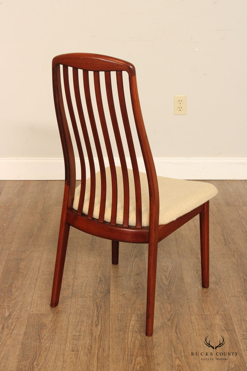 Dyrlund, Set of Eight Sculptural Teak Dining Chairs