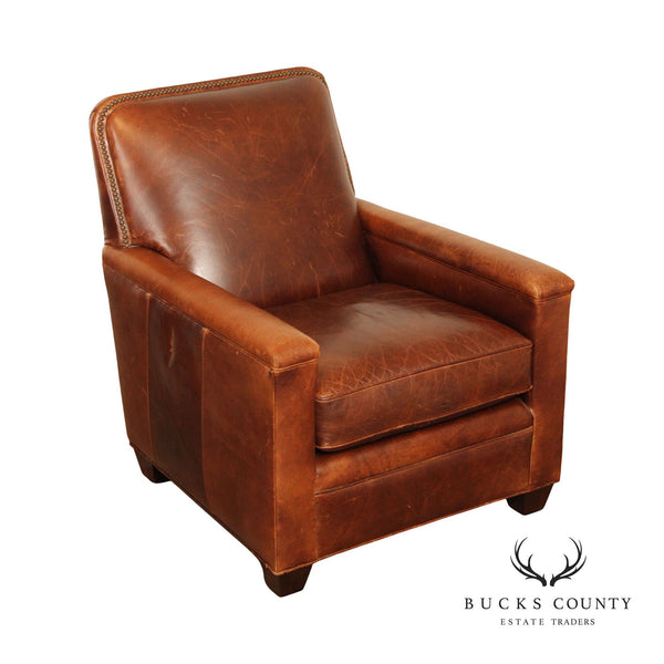 King Hickory Traditional Brown Leather Armchair