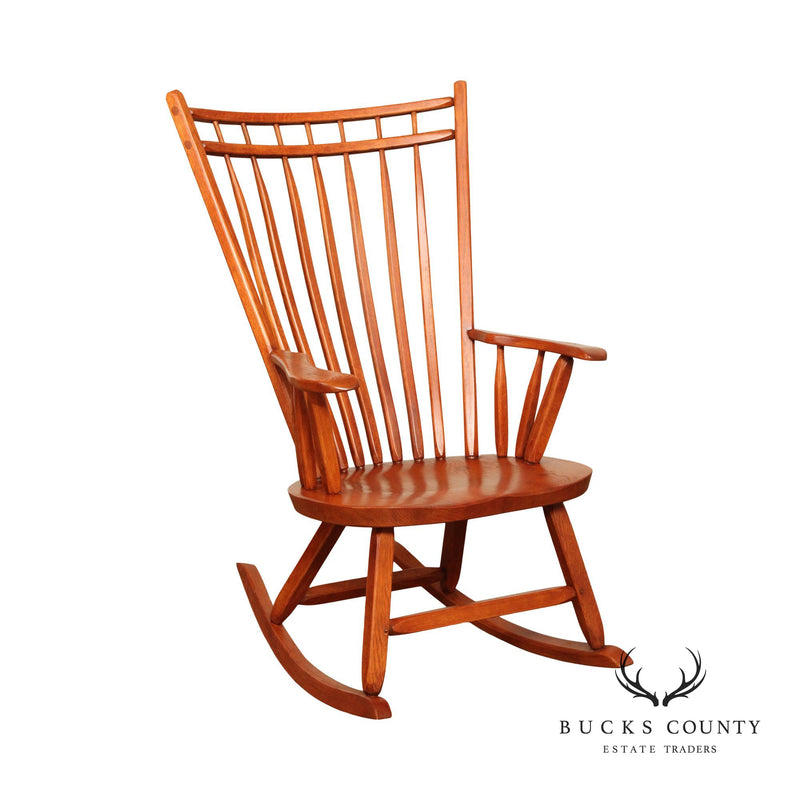 Hunt Country Furniture Oak 'Birdcage' Windsor Rocker