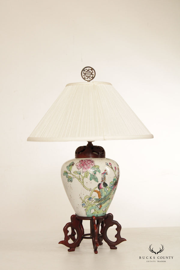 Chapman Asian Style Porcelain Ginger Jar Table Lamp