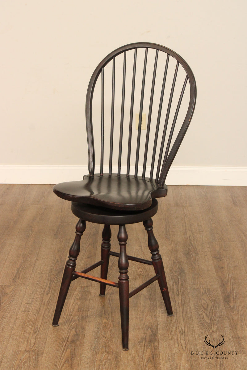 Custom Quality Three Swivel Windsor Counter Stools