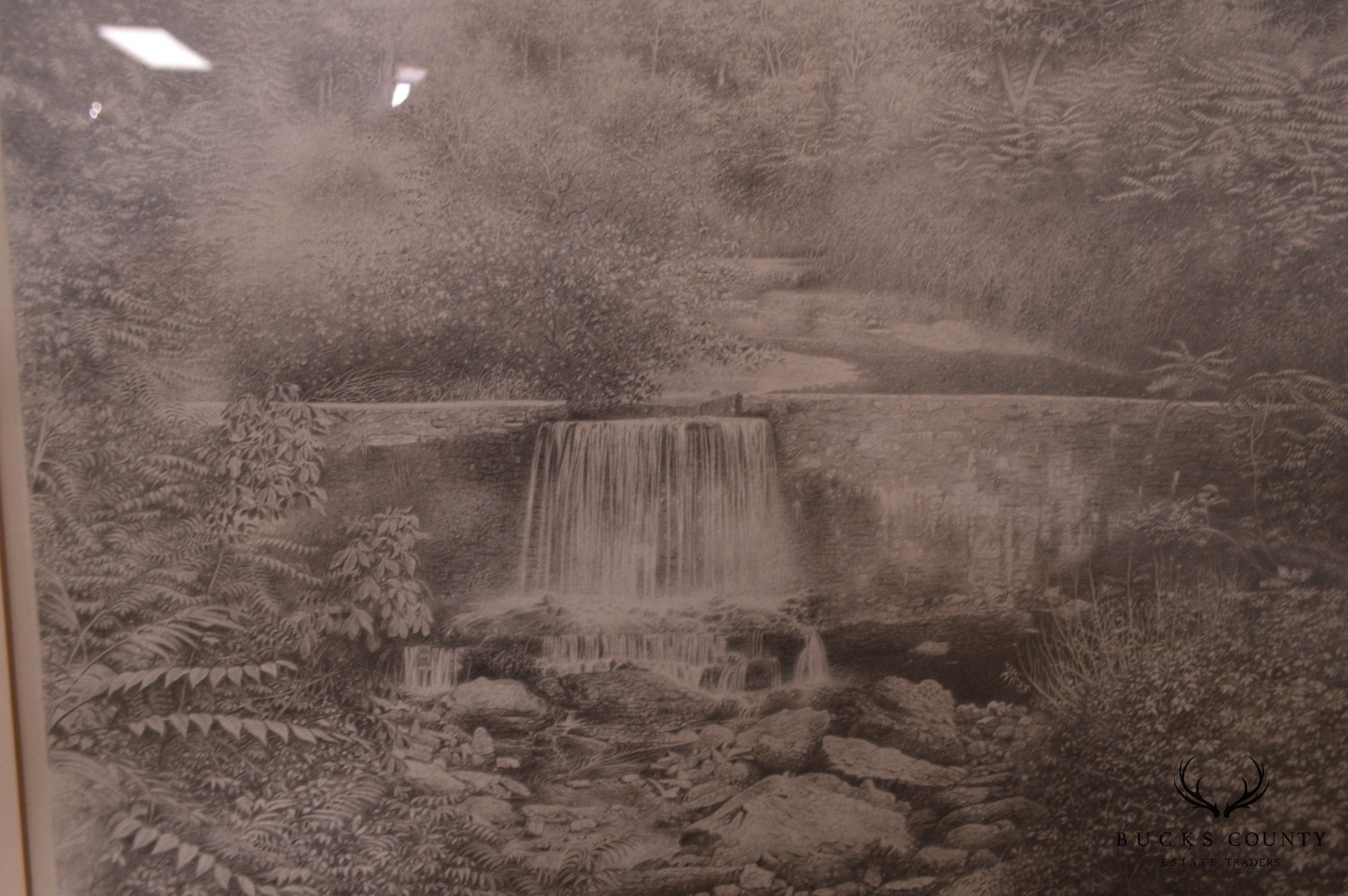 Herman Miller, Original Waterfall Graphite Drawing – Bucks County ...