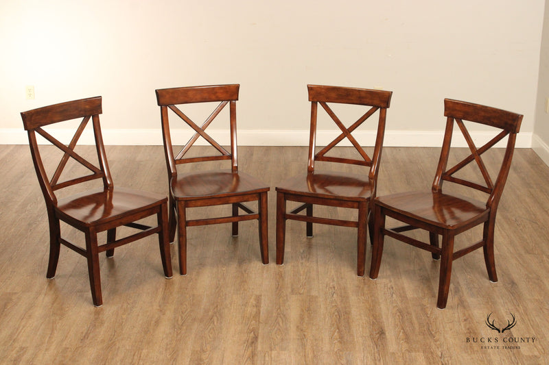 Pottery Barn Set of Four X Back 'Aaron' Dining Side Chairs