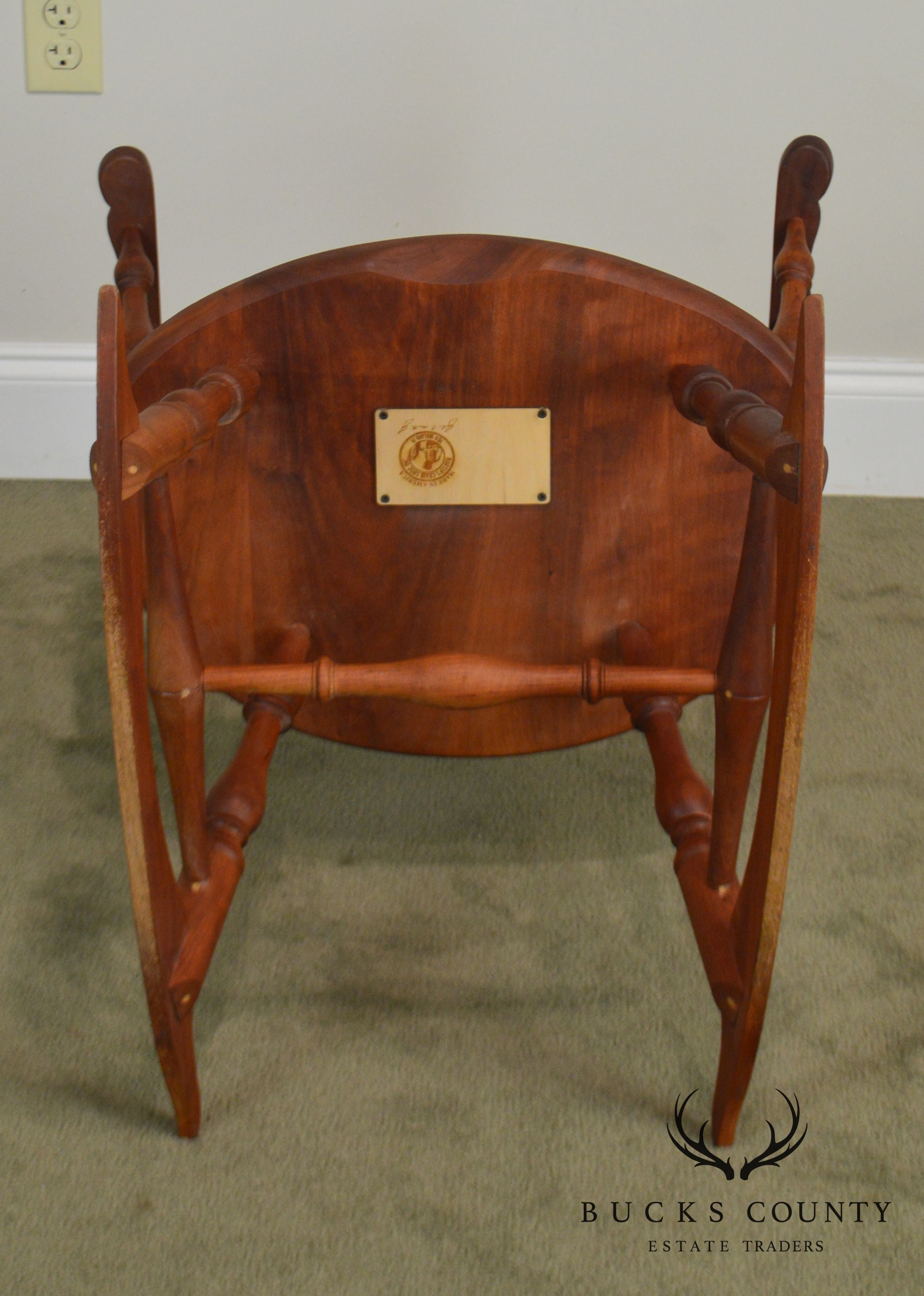 Martins Chair Shop Inc Bench MAde Solid Cherry Sackback Pair Windsor Rockers (E)