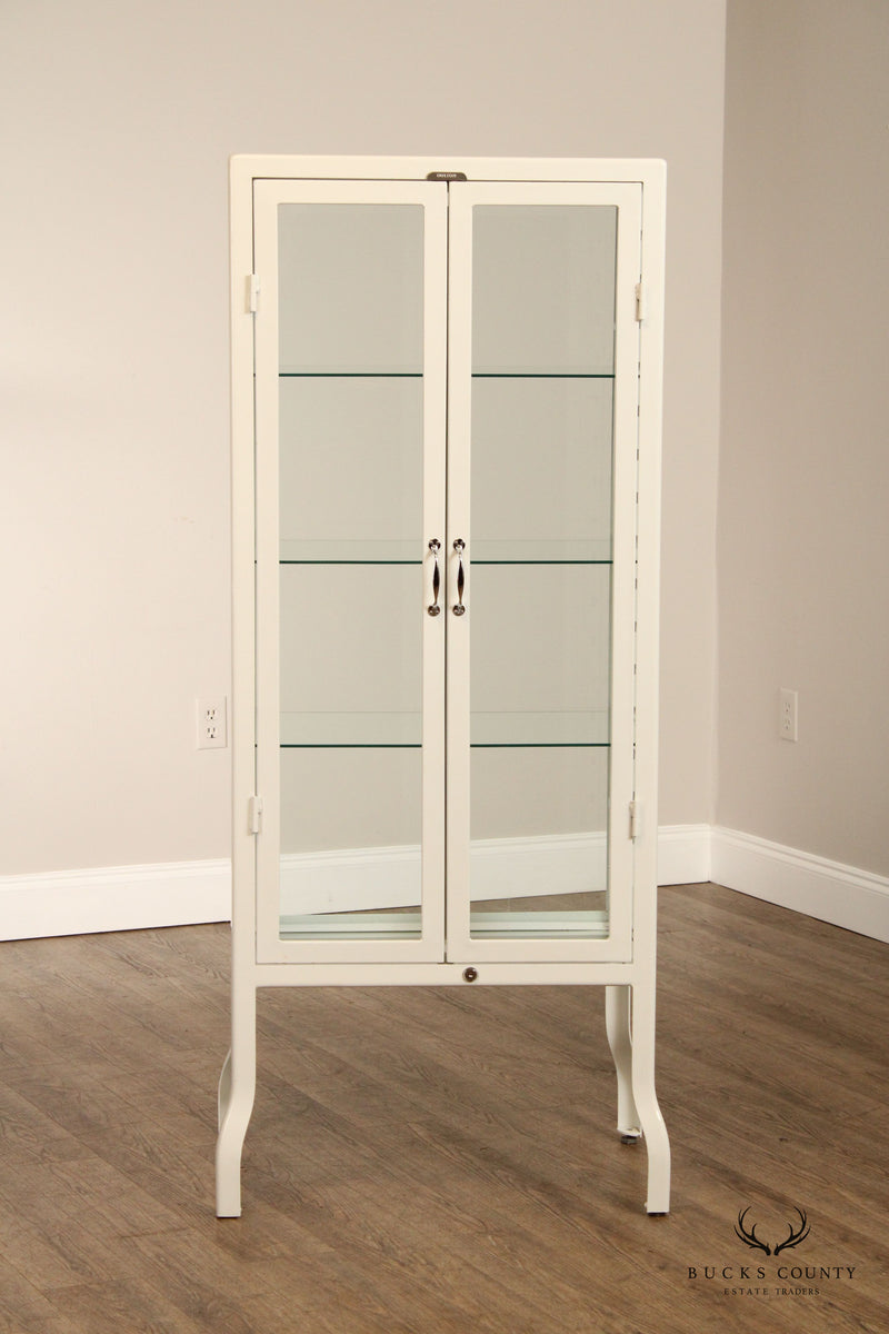 Dulton Industrial Style Steel and Glass Medical Cabinet