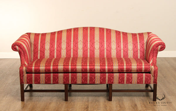 Chippendale Style Vintage Quality Camelback Sofa