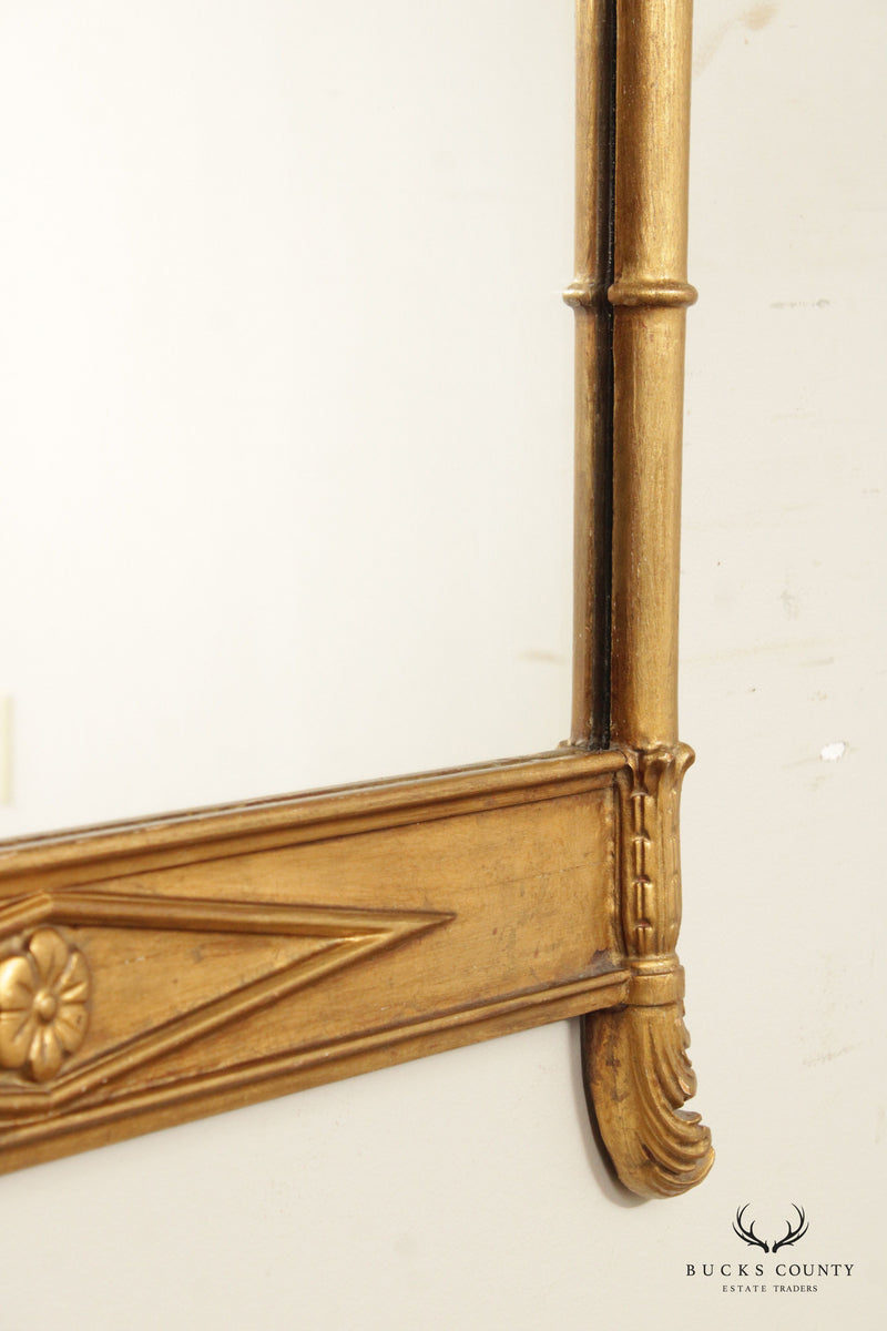 Antique Neoclassical Revival Carved Giltwood Pier Mirror