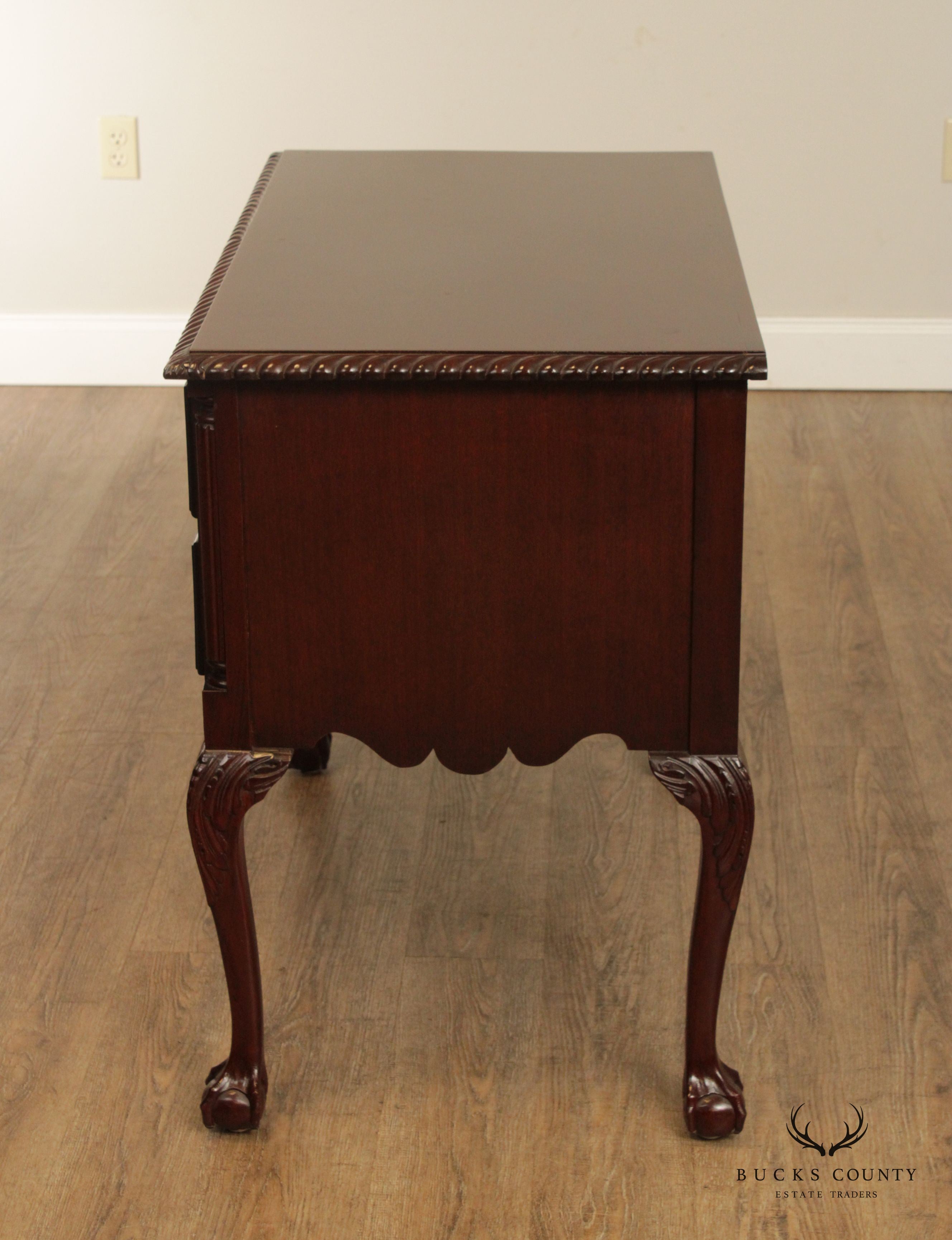 Vintage Chippendale Style Mahogany Ball and Claw Lowboy