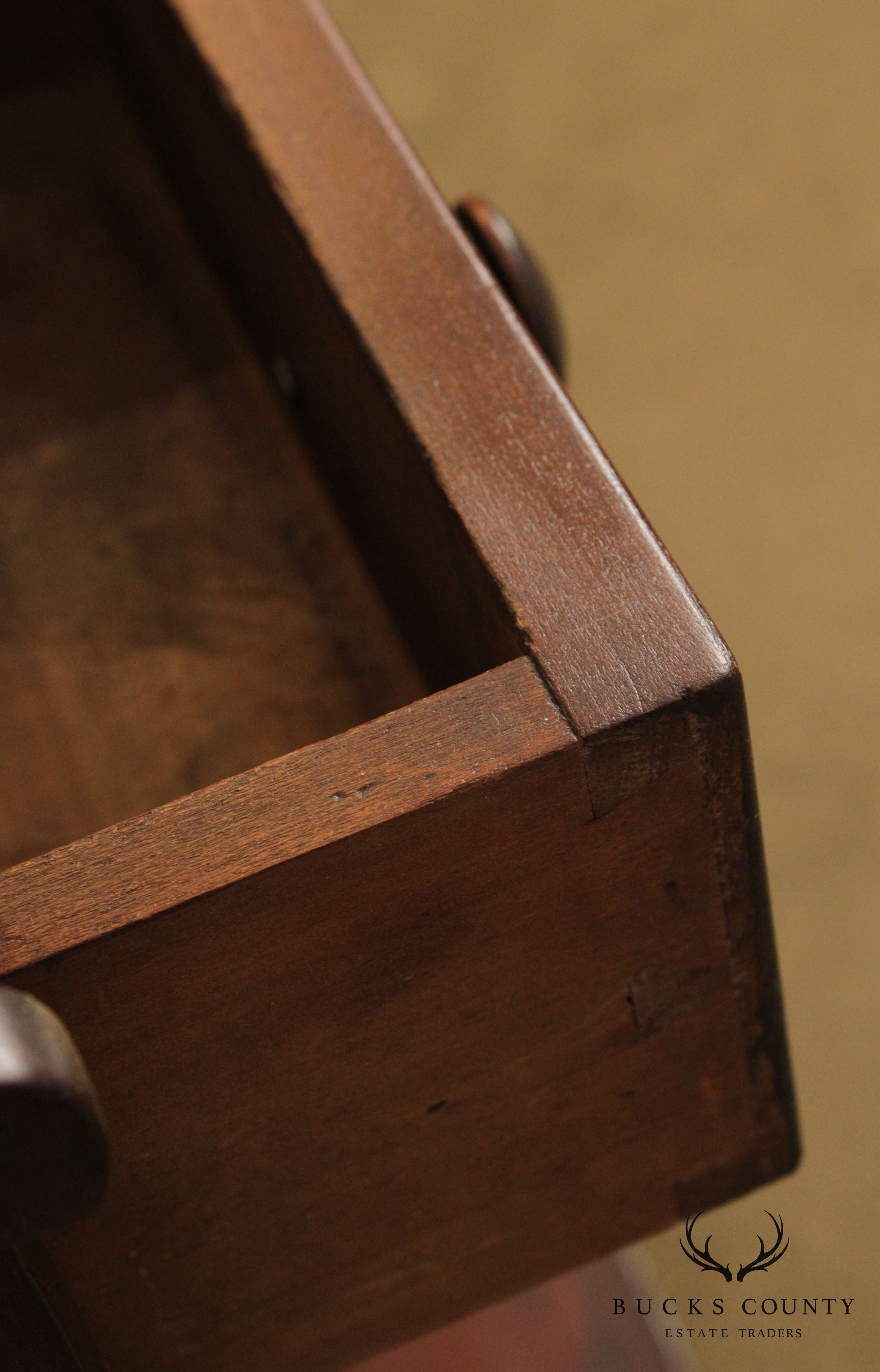 Antique American Pine Bucket Bench