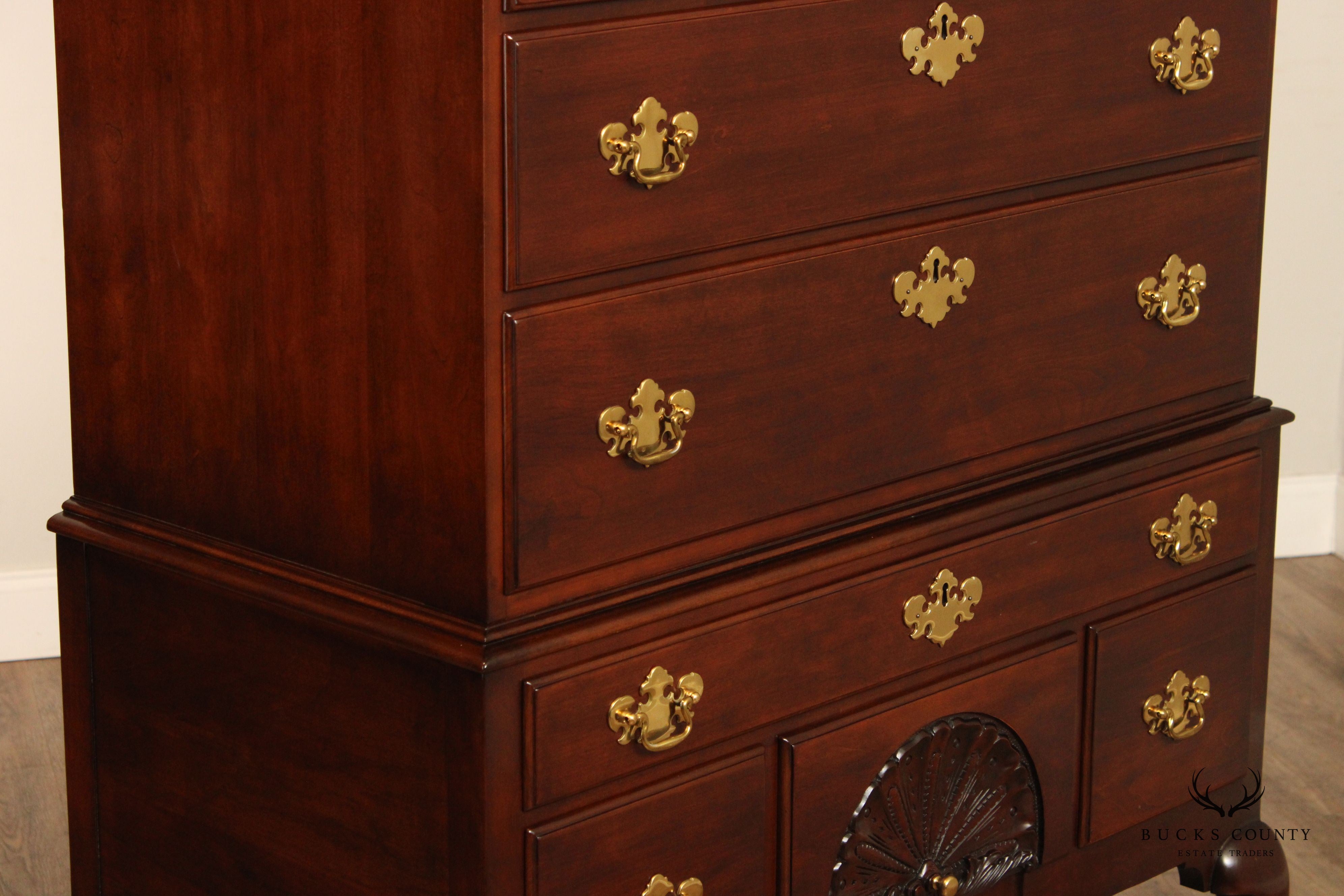 Statton Queen Anne Style Cherry Highboy Chest