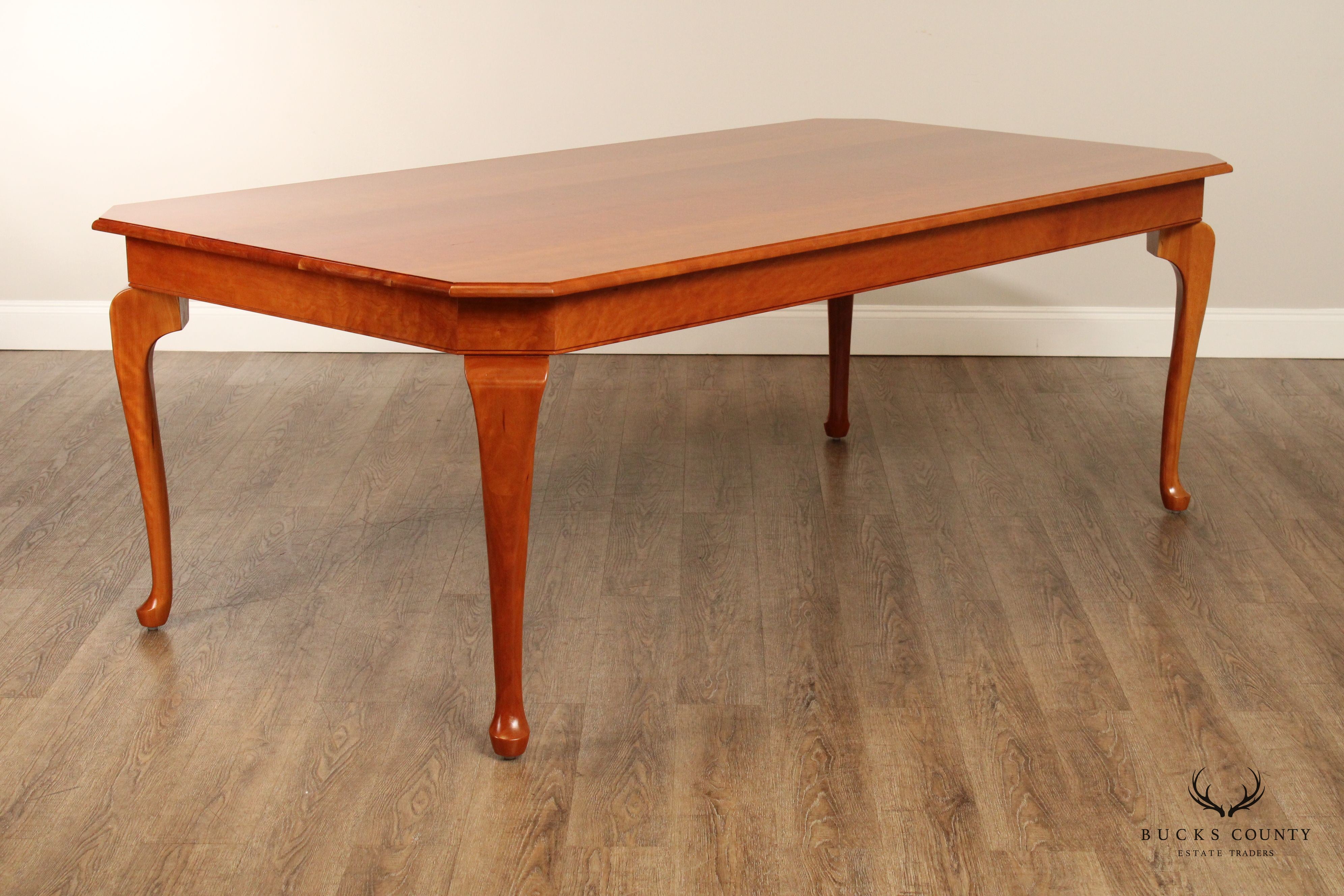 Custom Quality Queen Anne Style Cherry Farmhouse Dining Table