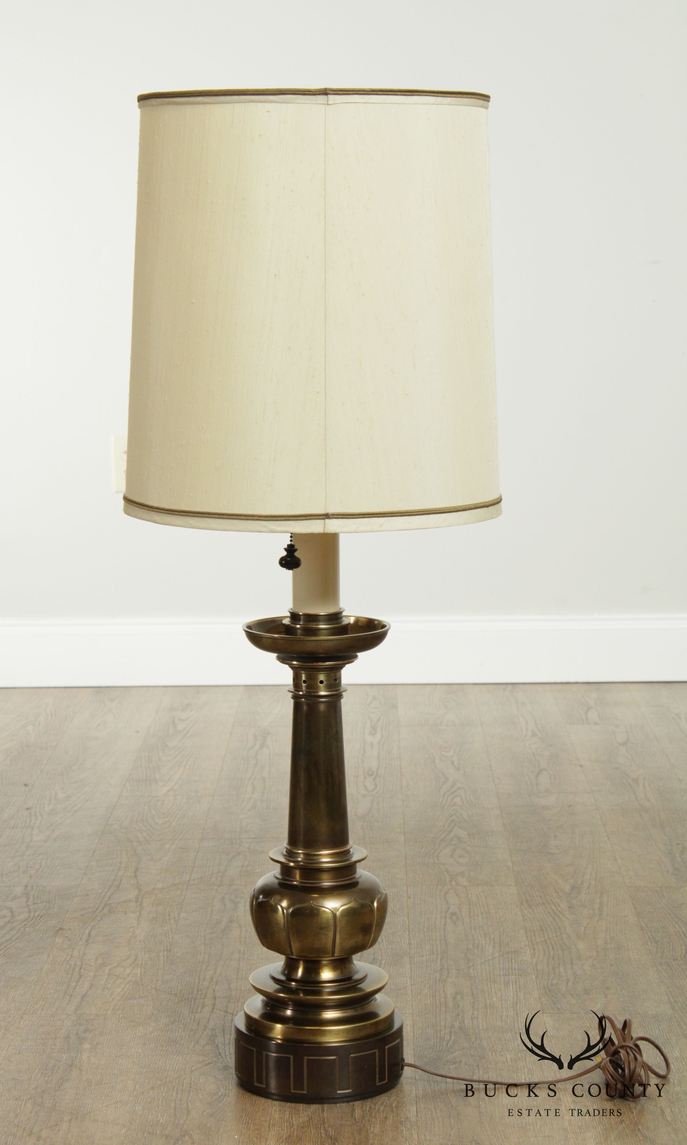 Stiffel Hollywood Regency Vintage Pair Brass Table Lamps