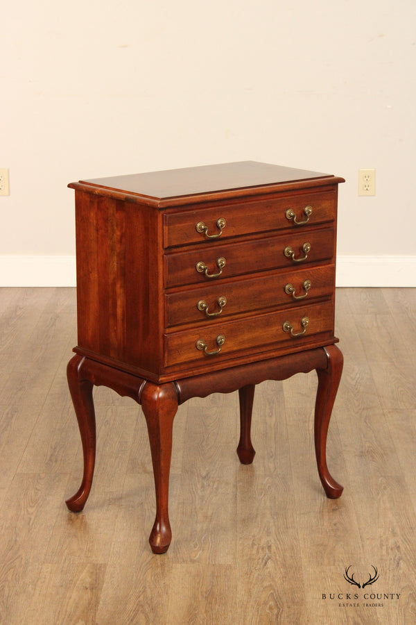 Queen Anne Style Cherry Silver Chest