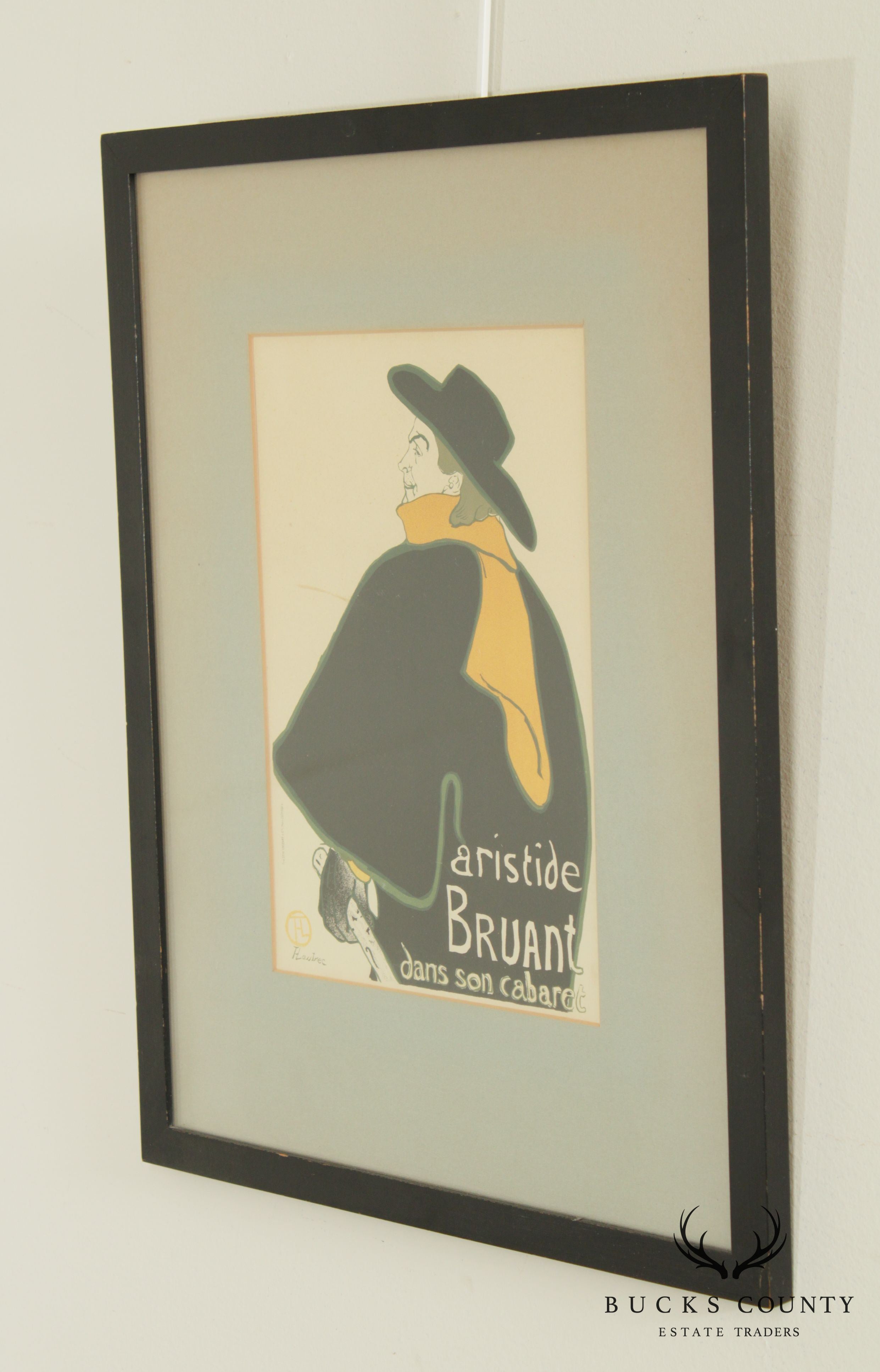 Henri de Toulouse-Lautrec Fine Art Print "Aristide Bruant" Framed