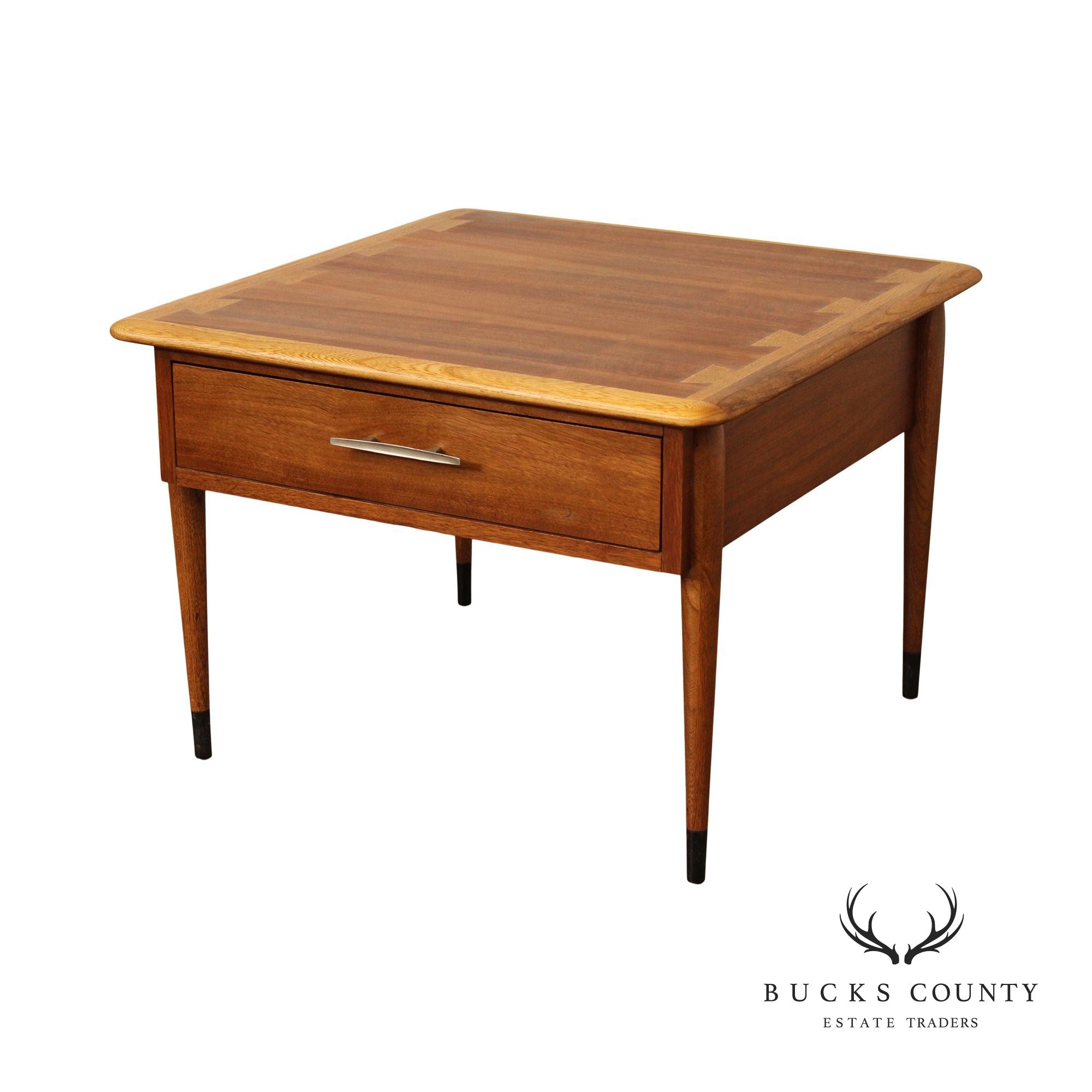 Lane Acclaim Mid Century Modern Walnut Side Table with Drawer