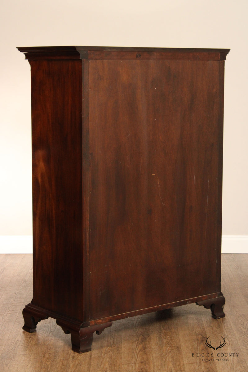 Stickley Chippendale Style Mahogany Tall Chest of Drawers