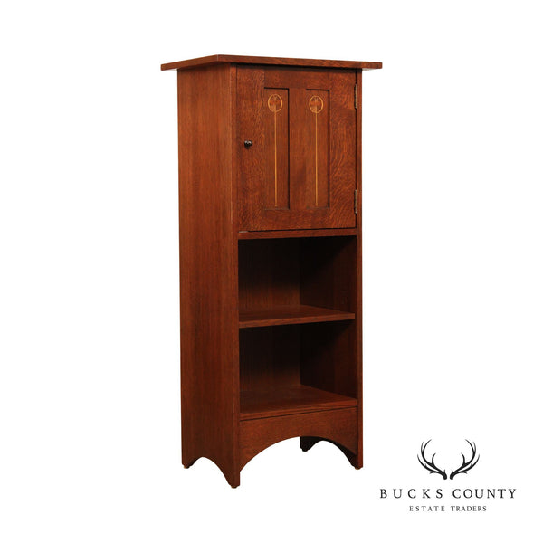 Stickley Mission Collection Harvey Ellis Inlaid Oak Cabinet