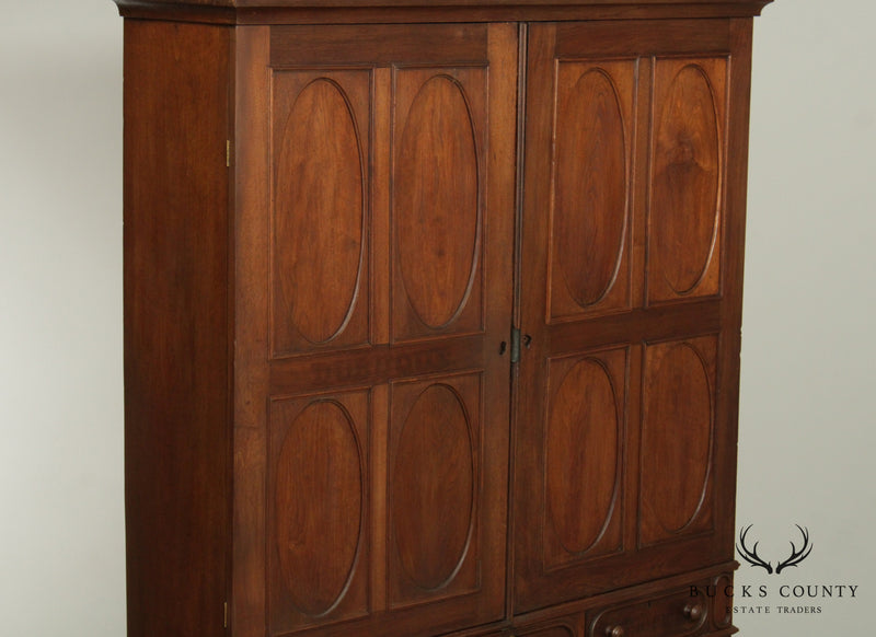 Antique 19th Century Tall Walnut Postmasters Cabinet