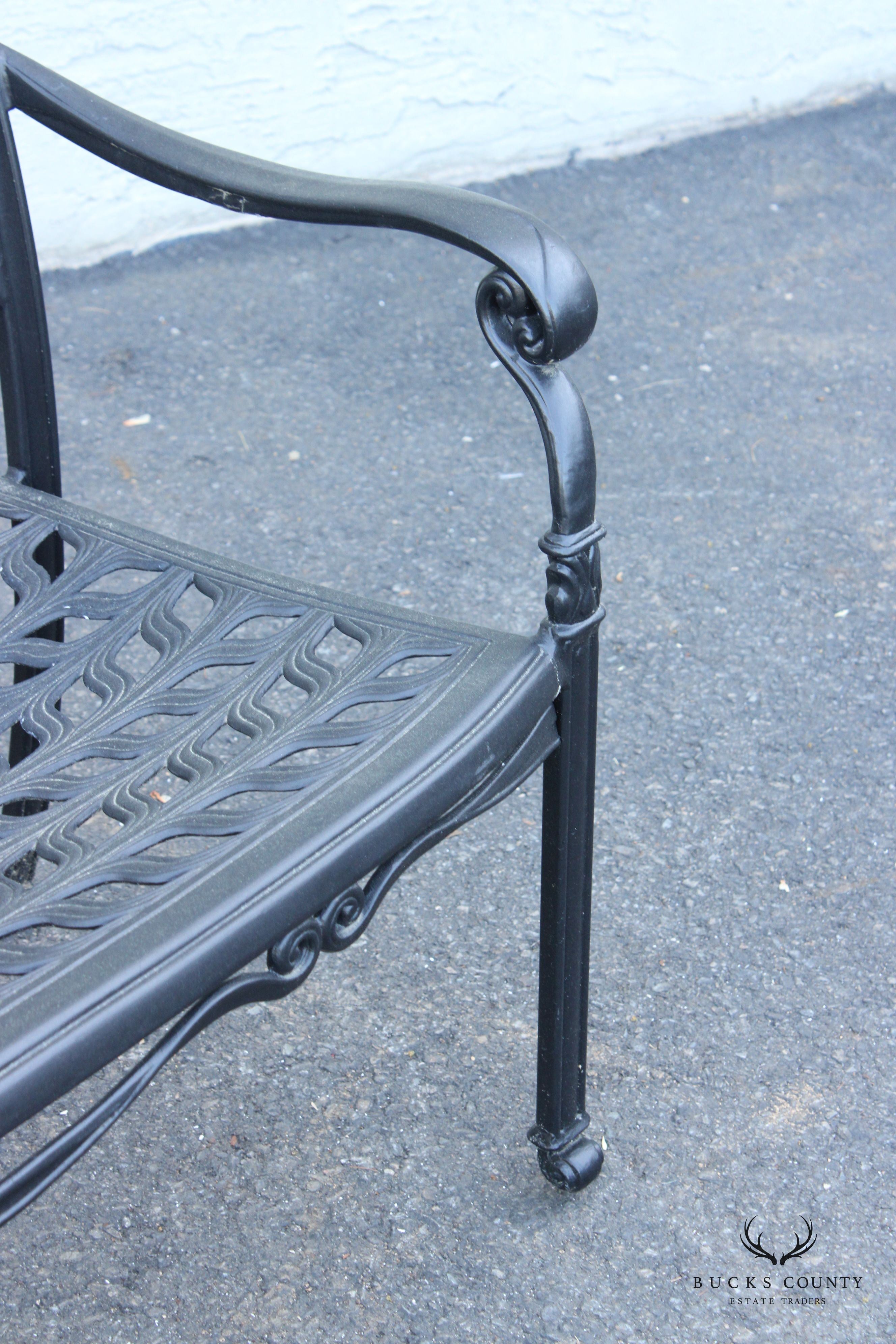 Quality Cast Aluminum Outdoor Patio Settee Bench