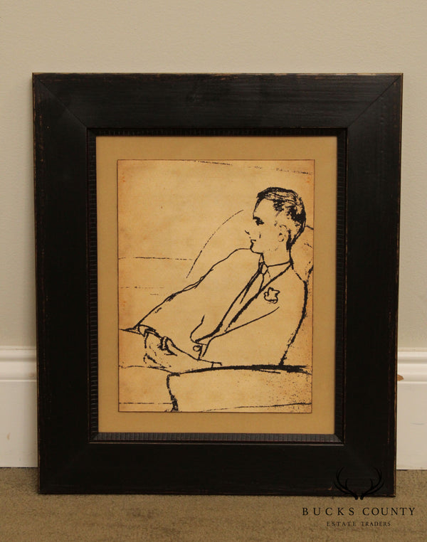 Custom Soicher Marin Sketch, 'Man Seated'