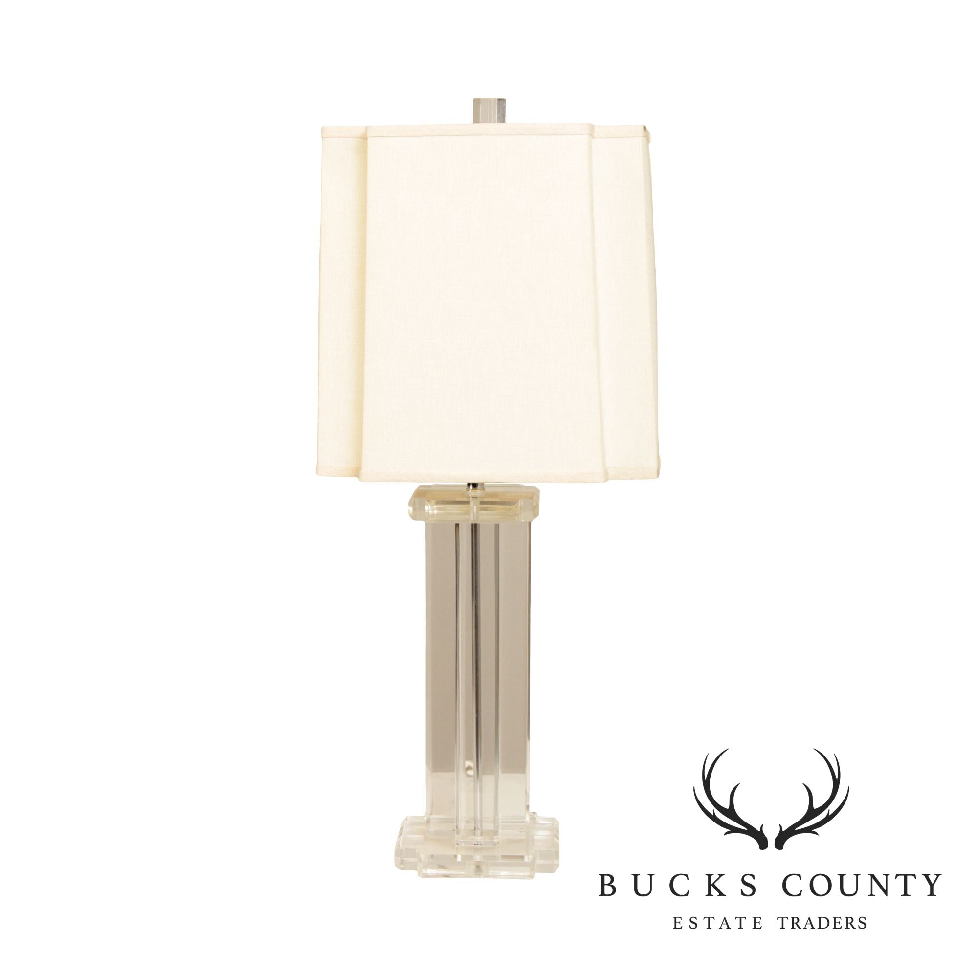 Clearlite by Bauer Vintage Acrylic Table Lamp