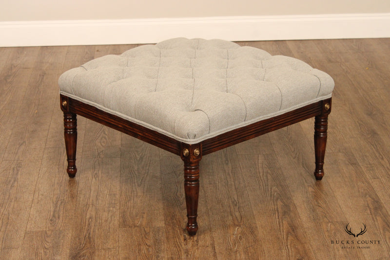 Theodore Alexander Althorp Living History Regency Style Tufted Ottoman