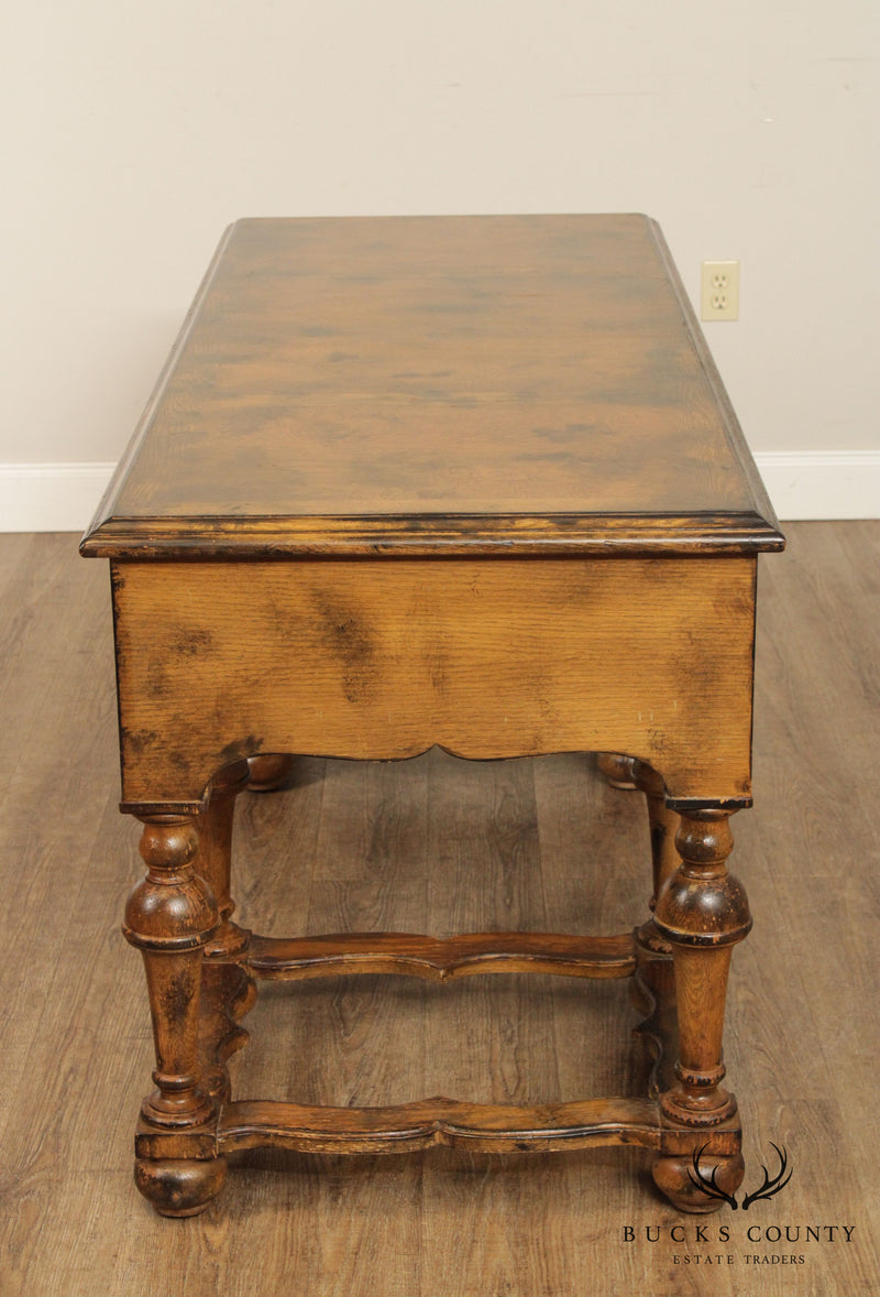 William and Mary Style Vintage Custom Quality Writing Desk
