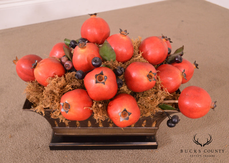 Decorative Pomegranate Basket Centerpiece