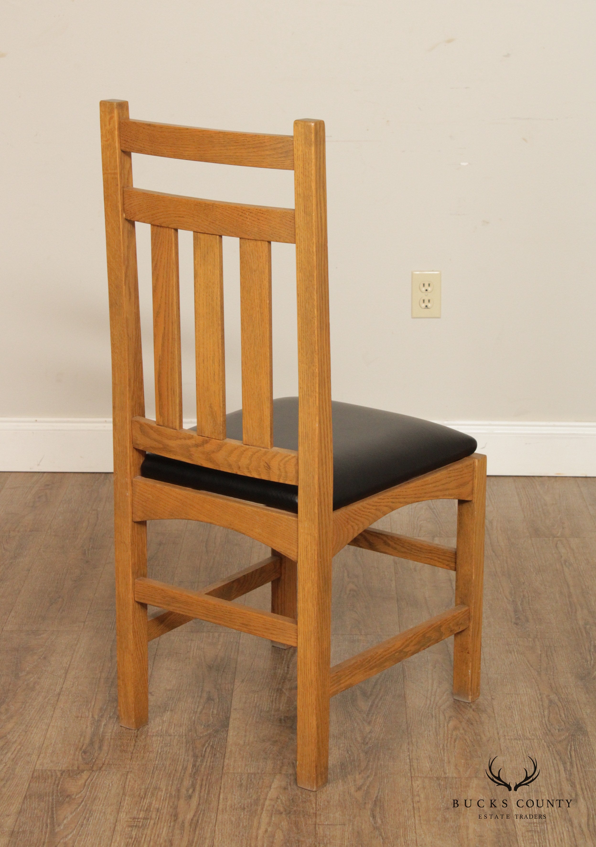 Mission Style Set Of Four Dining Chairs