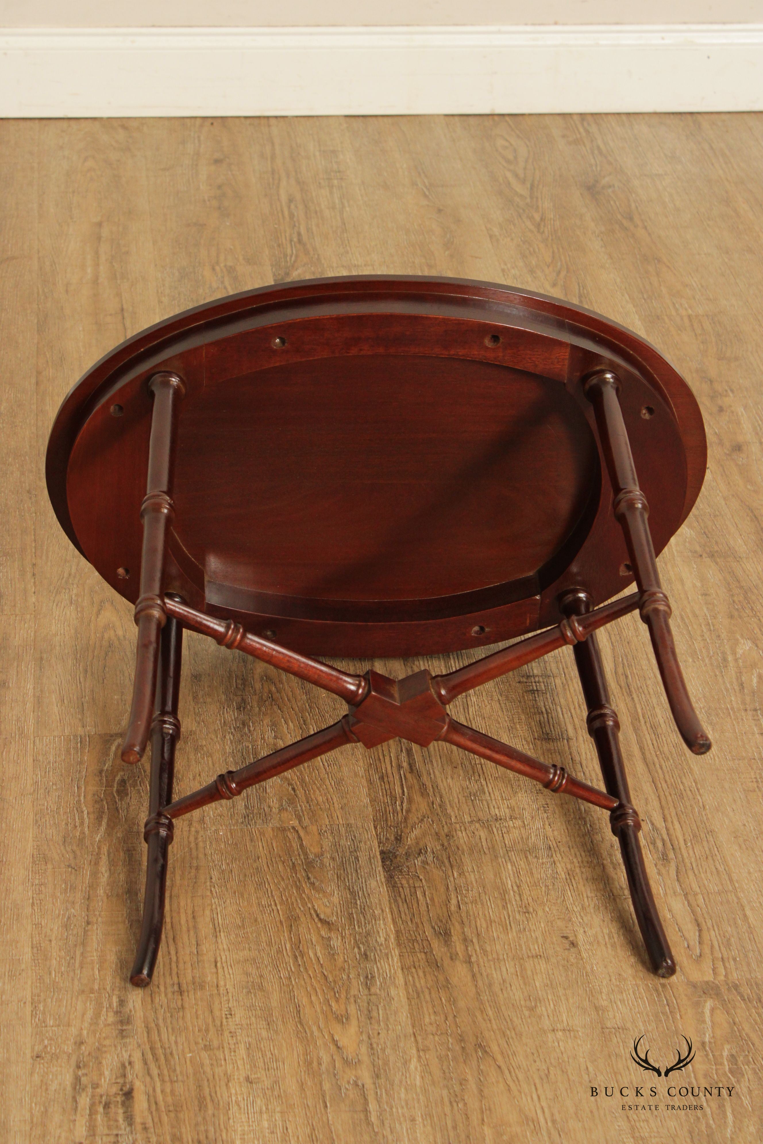 Regency Style Mahogany Brass Butler's Tray Table