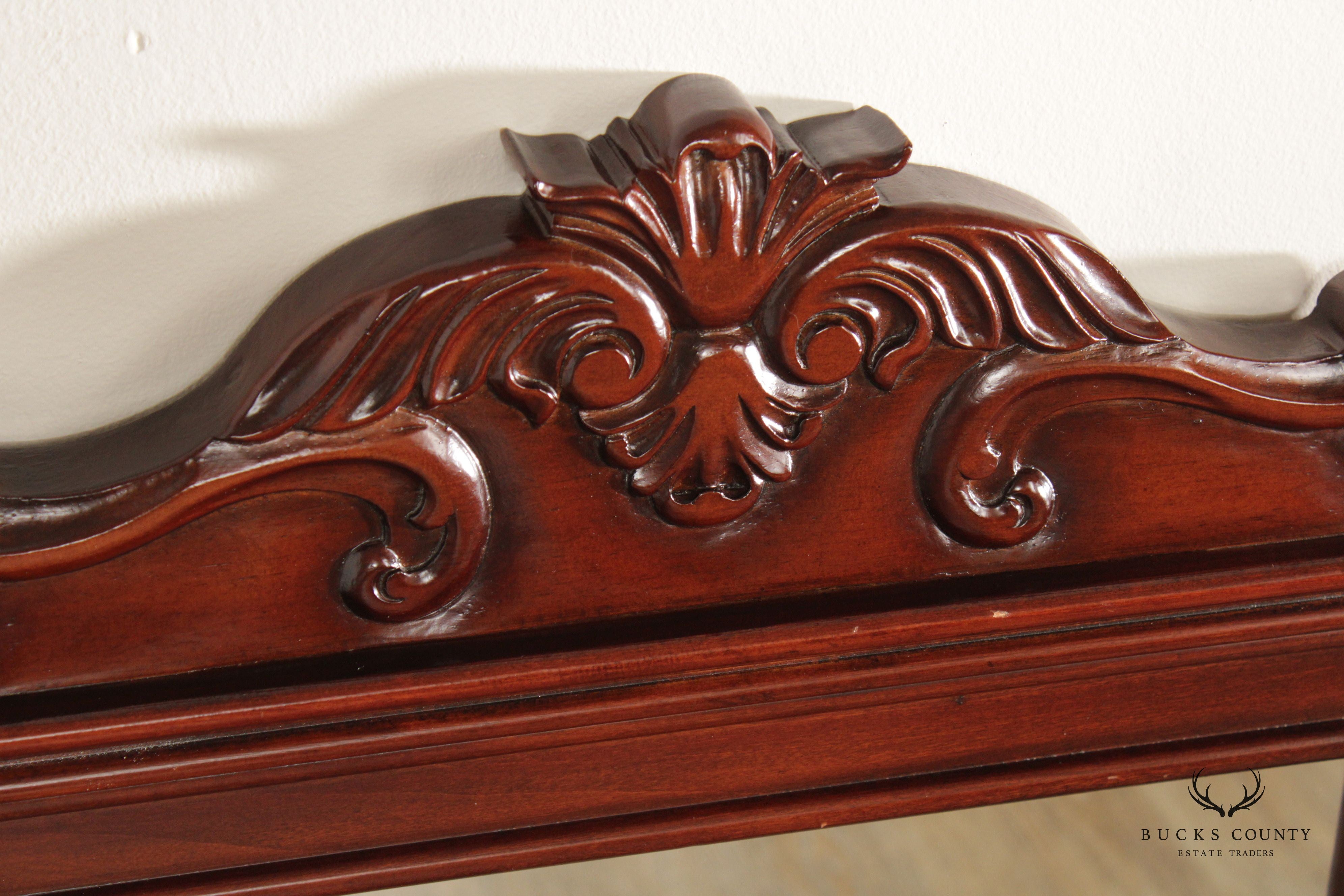 Traditional Carved Mahogany Wall Mirror