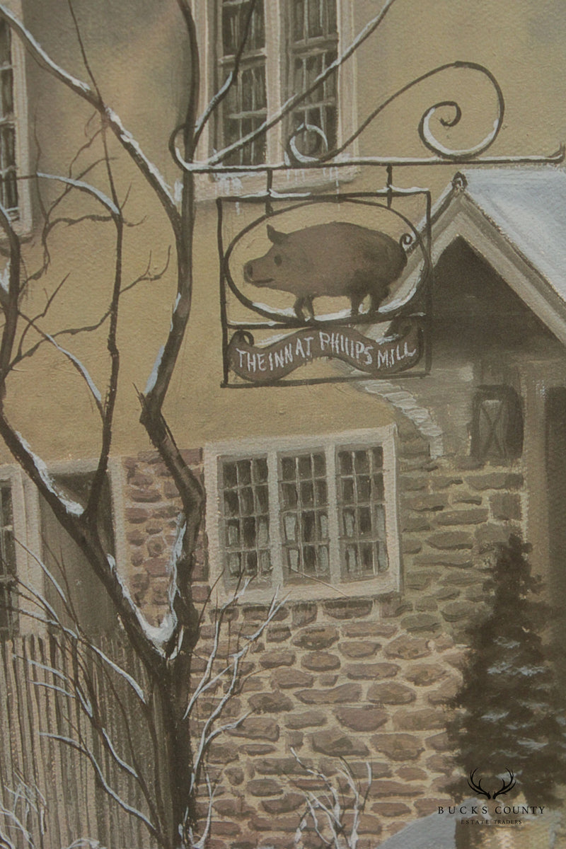 George Booz 'Phillips Mill Corner' Fine Art Print