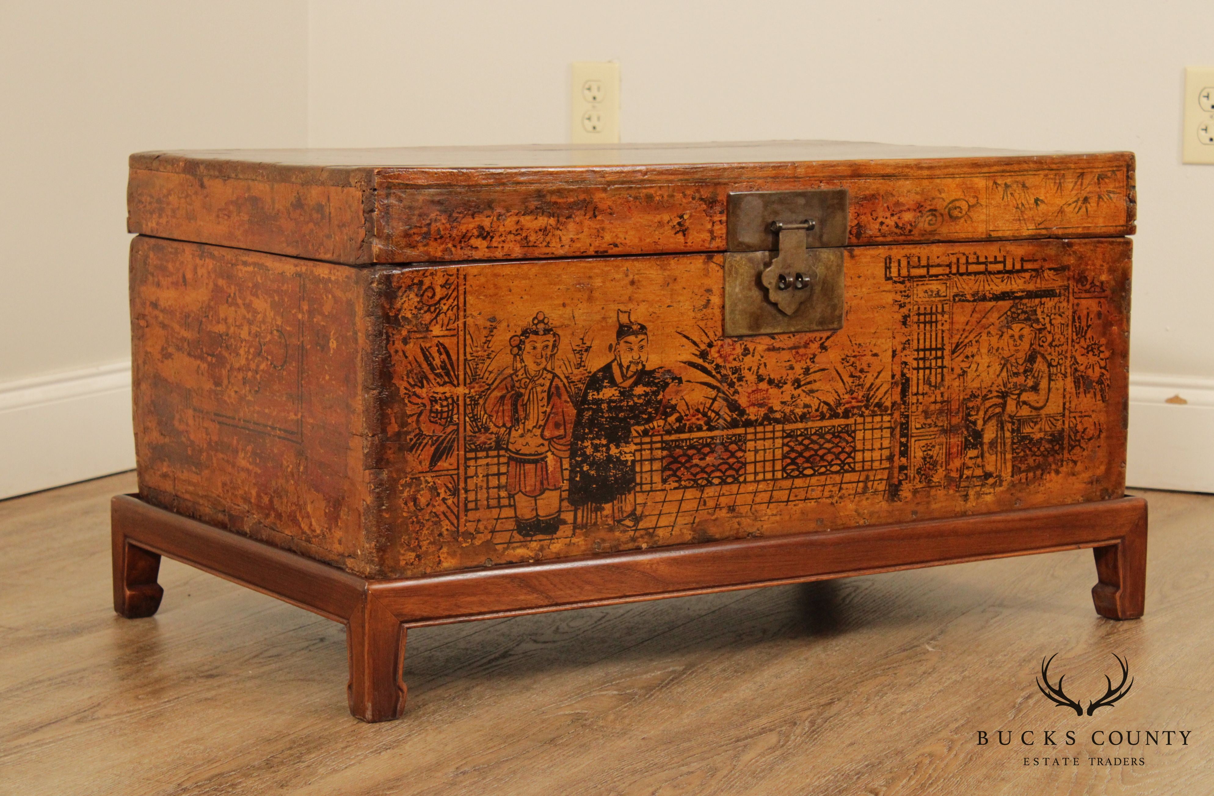 Antique Asian Chest on Base