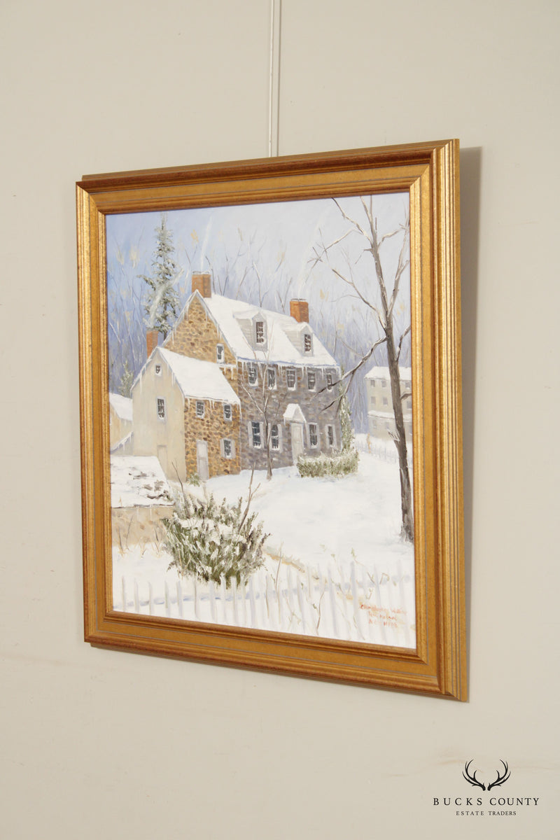 Christopher Willett 'Parry Mansion New Hope ' Original Oil Painting
