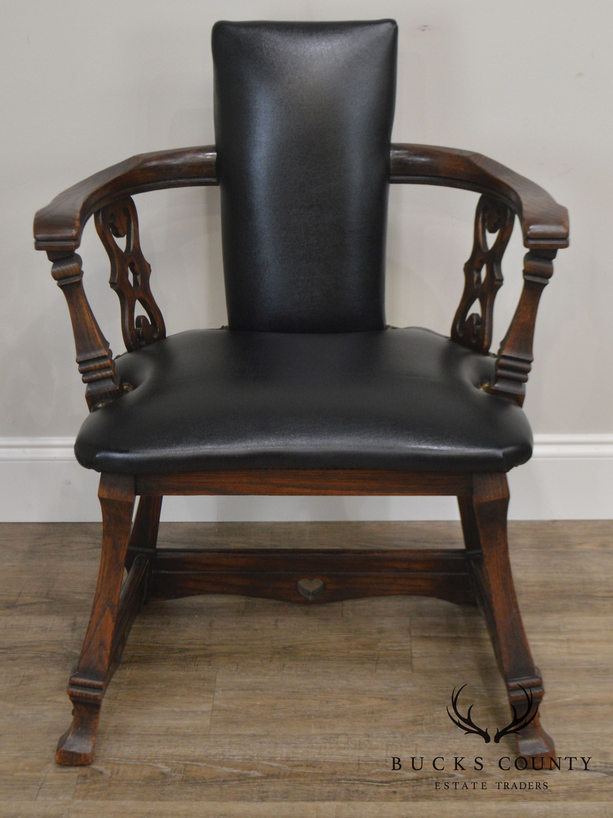 Romweber Viking Oak Vintage Captains Armchair