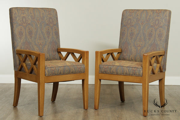 Quality Pair Double X Side Pair Armchairs