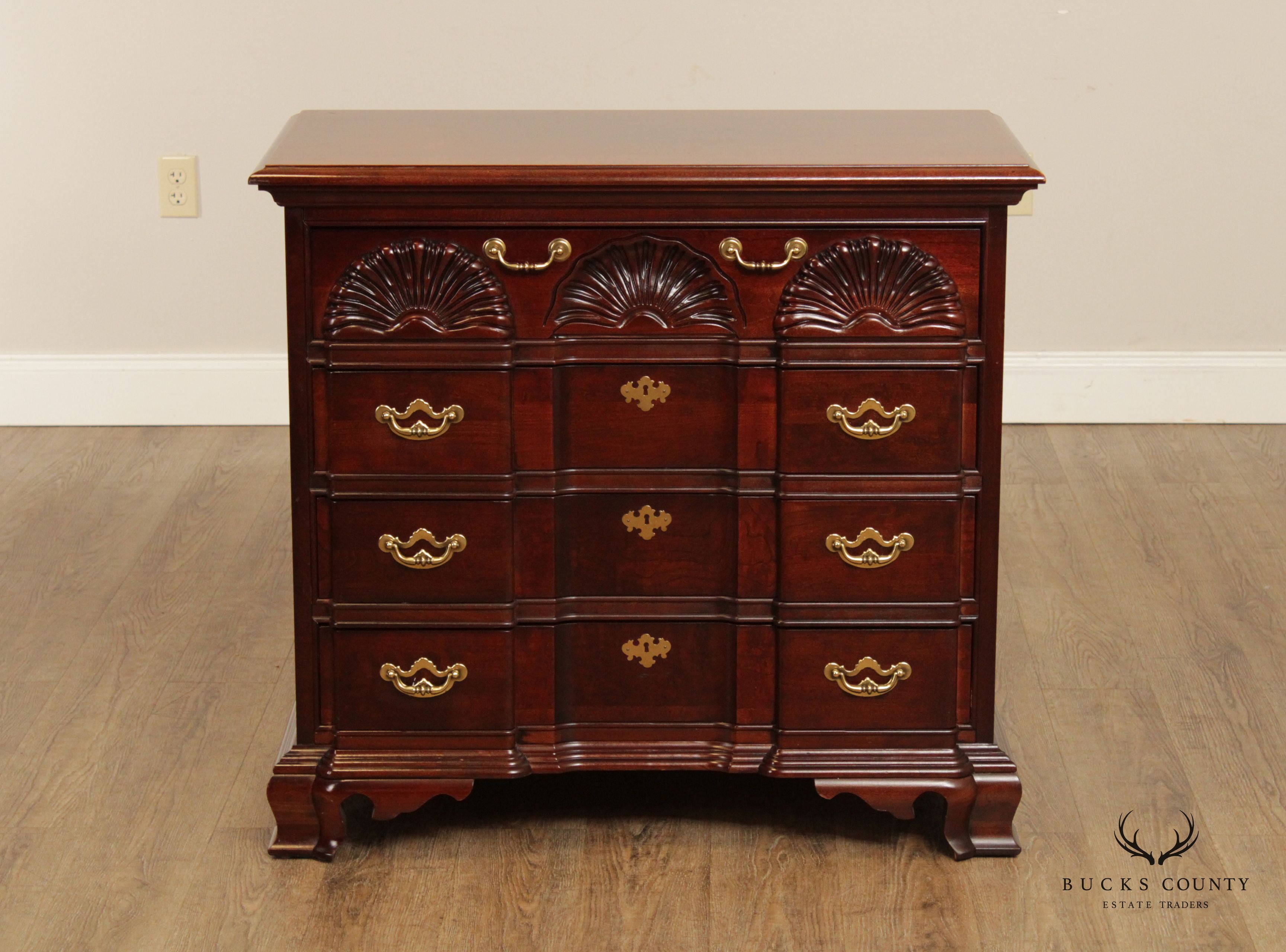 Thomasville Chippendale Style Cherry Blockfront Chest