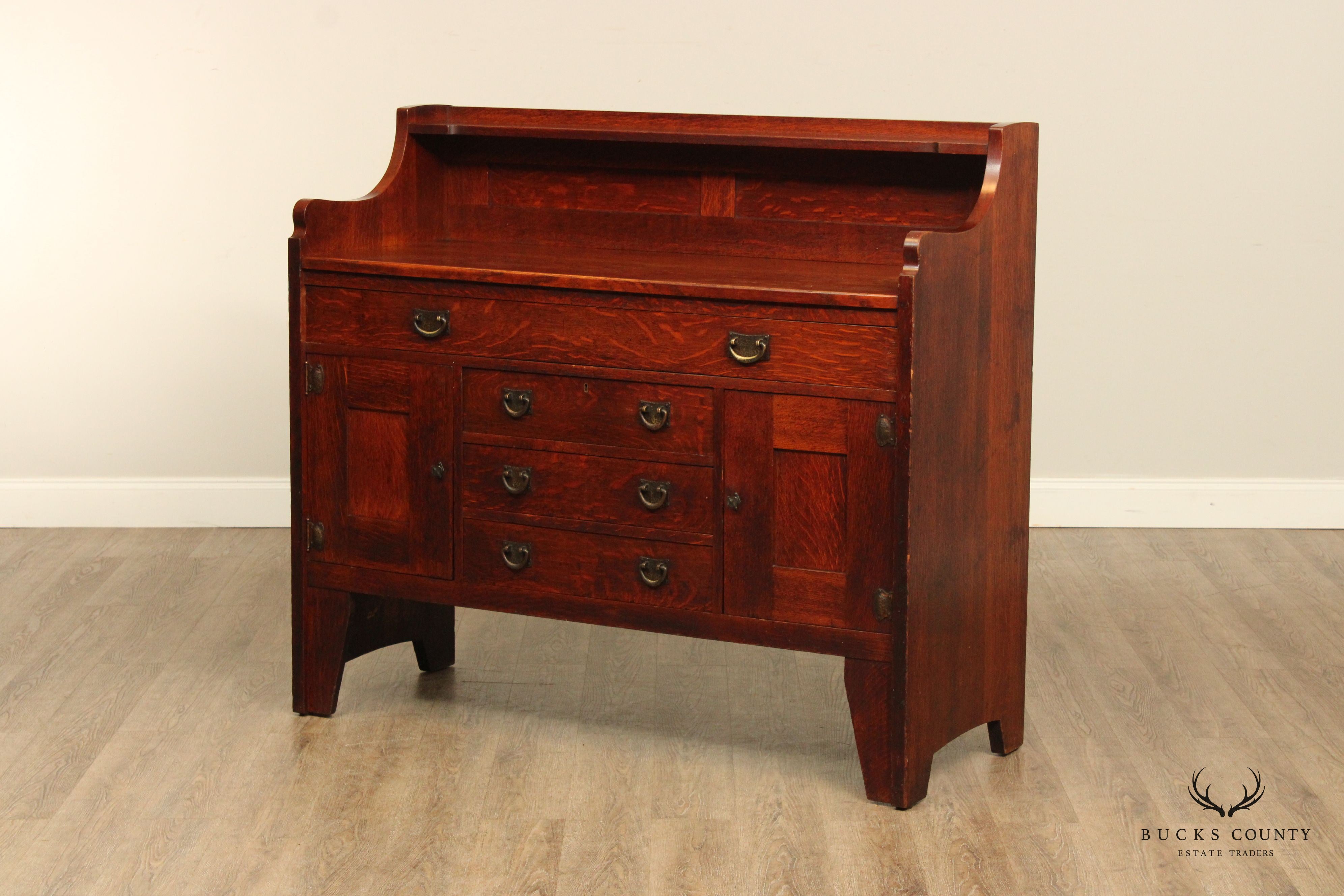 Stickley Brothers Antique Arts & Crafts Oak Sideboard