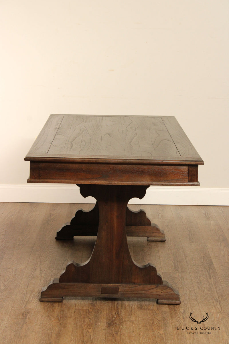 Hekman Trestle Base Three Drawer Writing Desk
