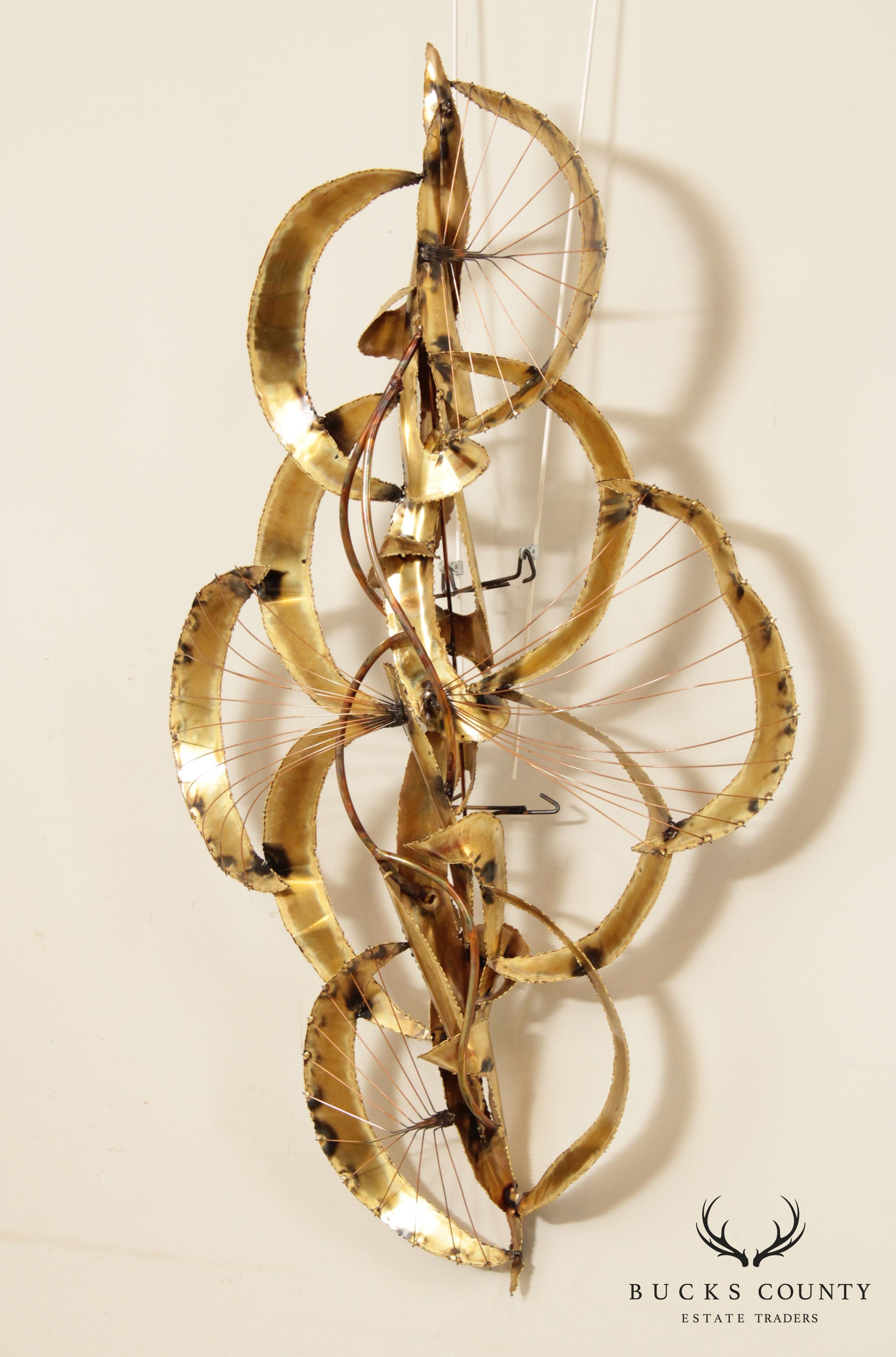 Mid Century Modern Abstract Metal Wall Sculpture