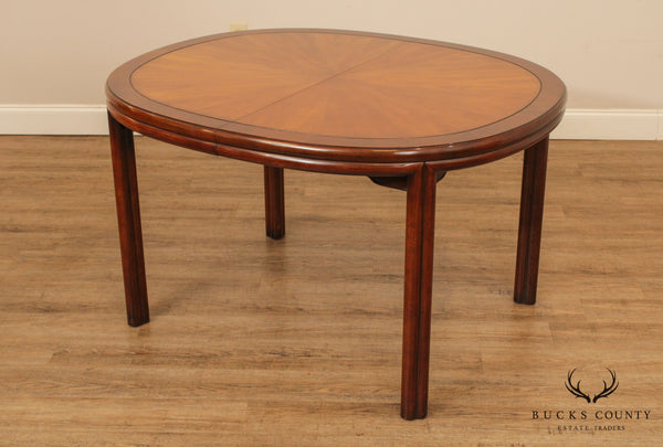 Drexel Tai Ming Oval Sunburst 2 Tone Vintage Dining Table