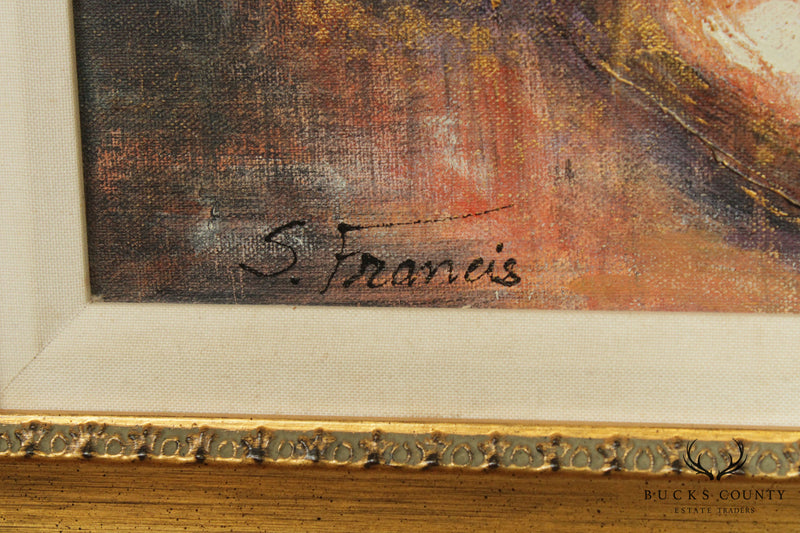 S. Francis Framed Still Life Oil Painting, Flowers