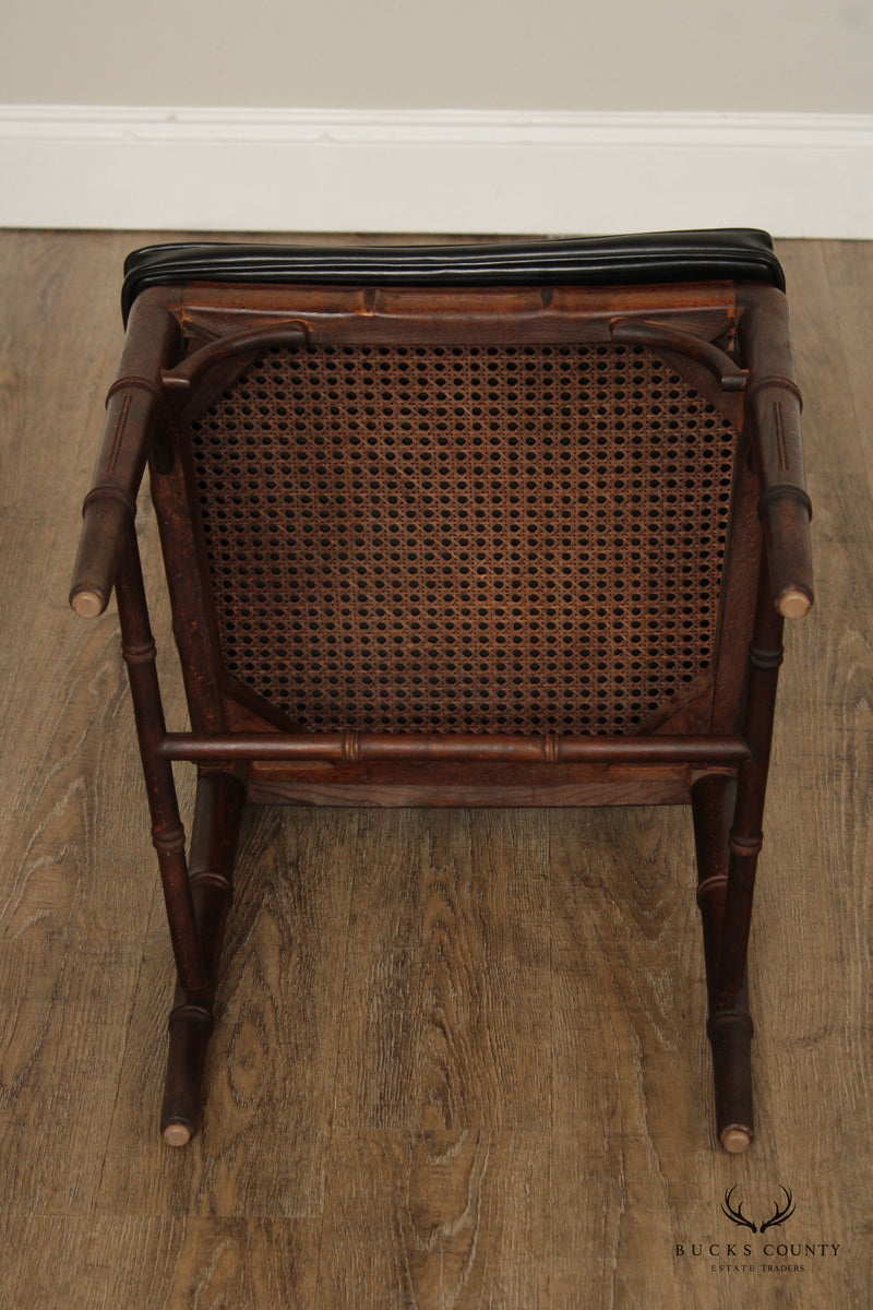 Chinese Chippendale Style Faux Bamboo Side Chair