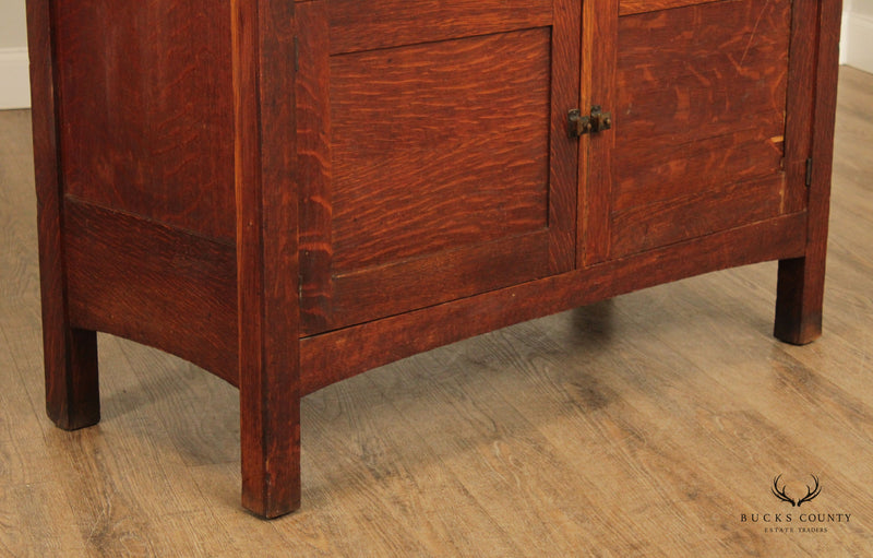 Limbert Antique Arts & Crafts Mission Oak Sideboard with Mirror
