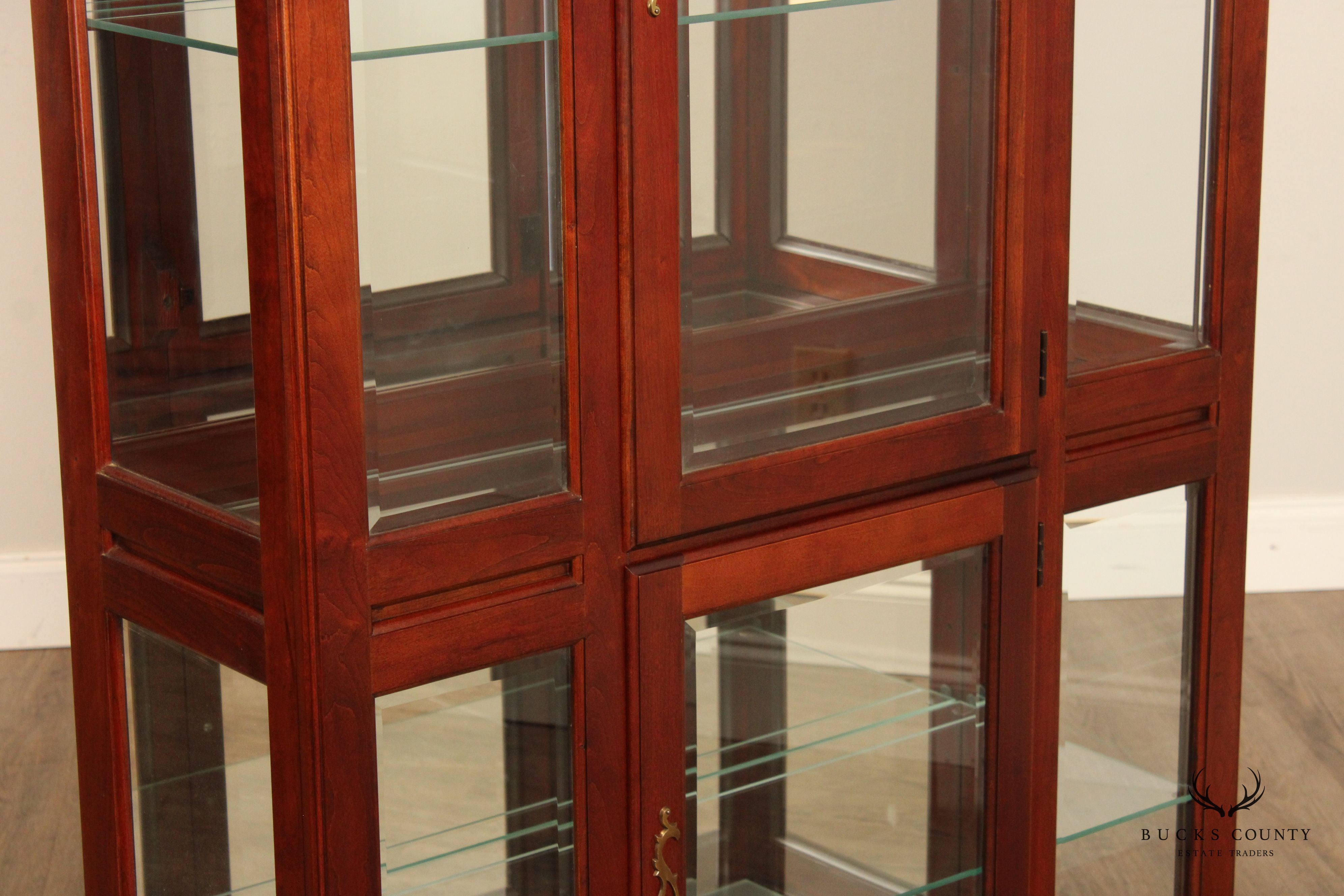 Transitional Style Cherry Display or China Cabinet