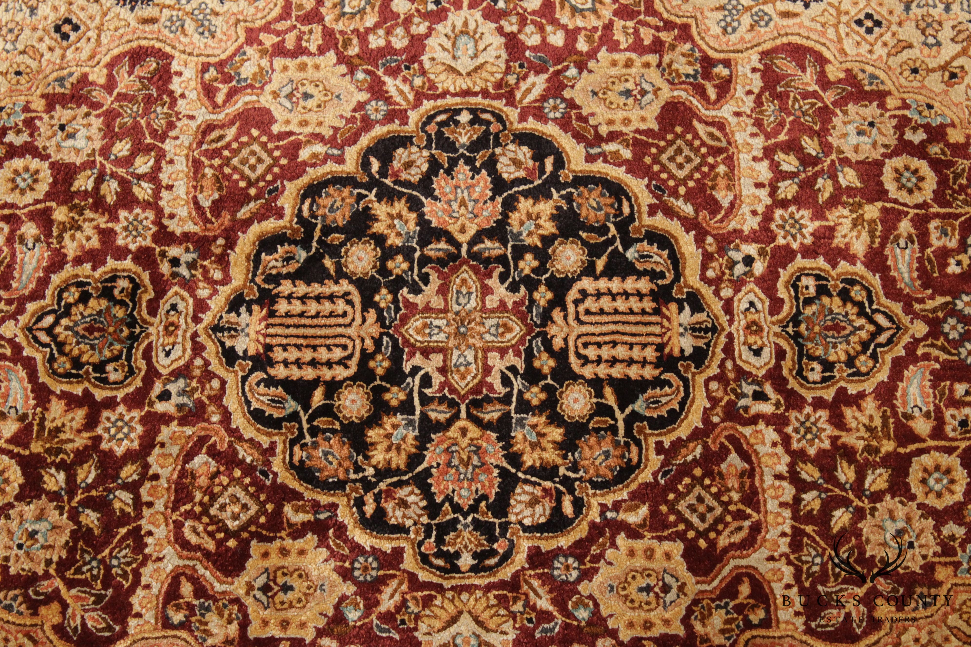 Vintage Indo Kerman 3'1" x 2'1" Handwoven Rug