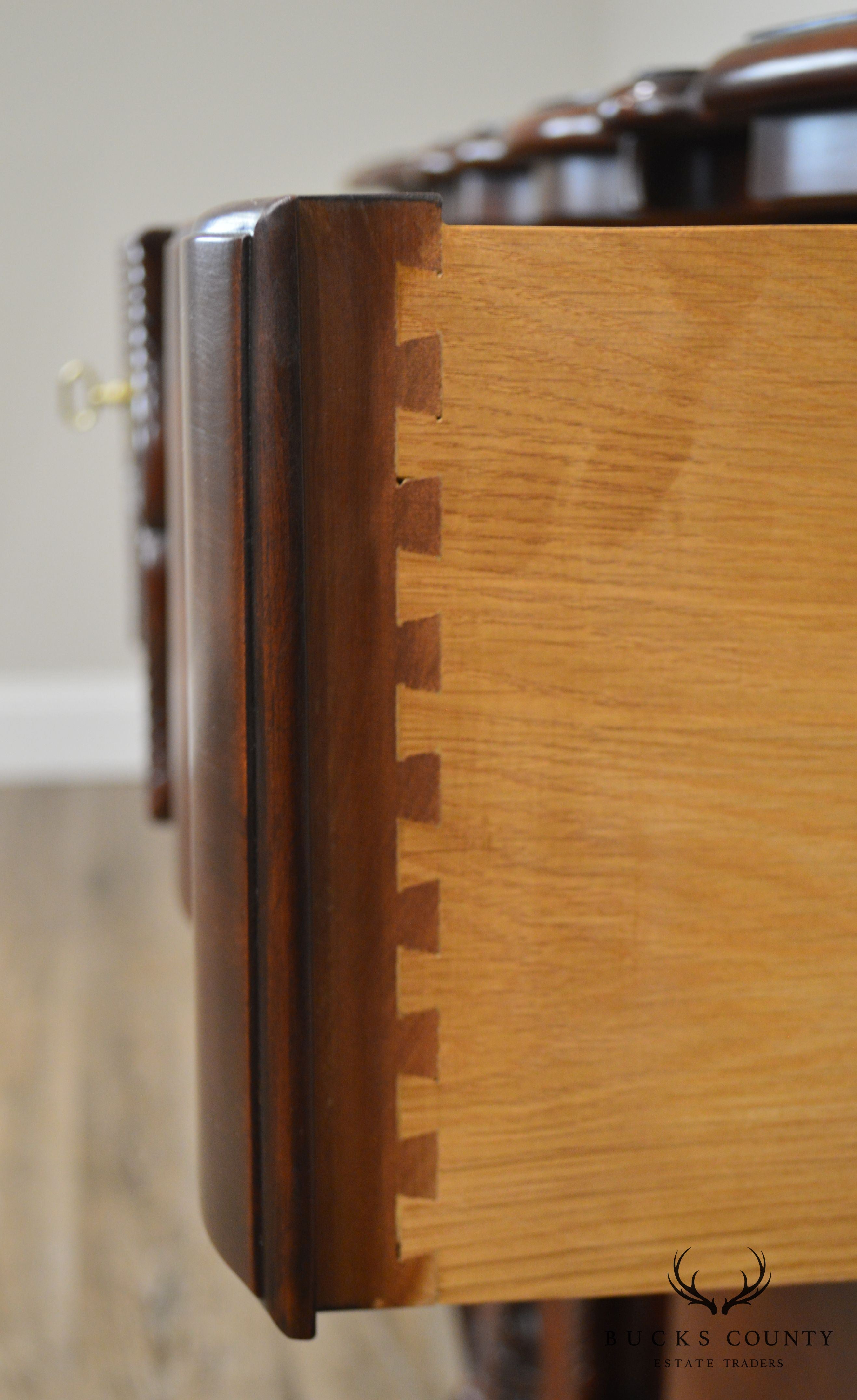 Widdicomb French Louis XV Style Fruitwood Carved Serpentine Chest of Drawers