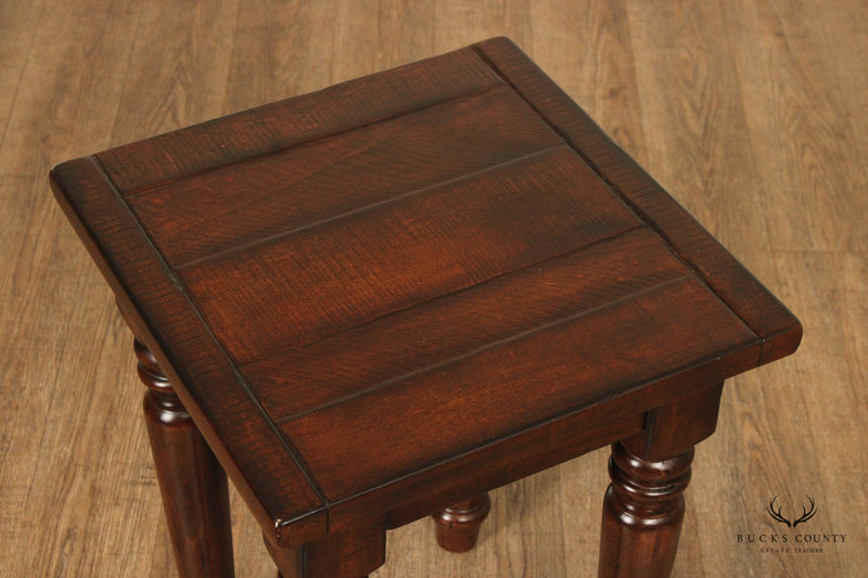 Pottery Barn English Traditional Style Square Top Side Table
