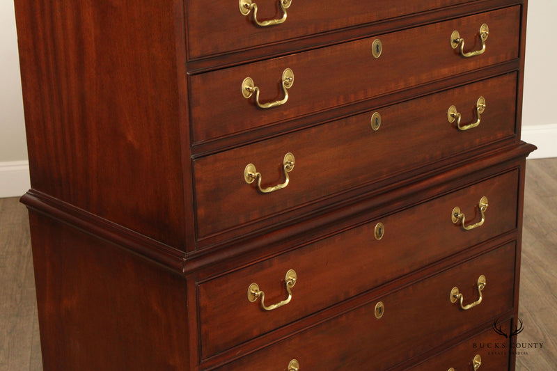 Councill Craftsmen Chippendale Style Mahogany Chest on Chest